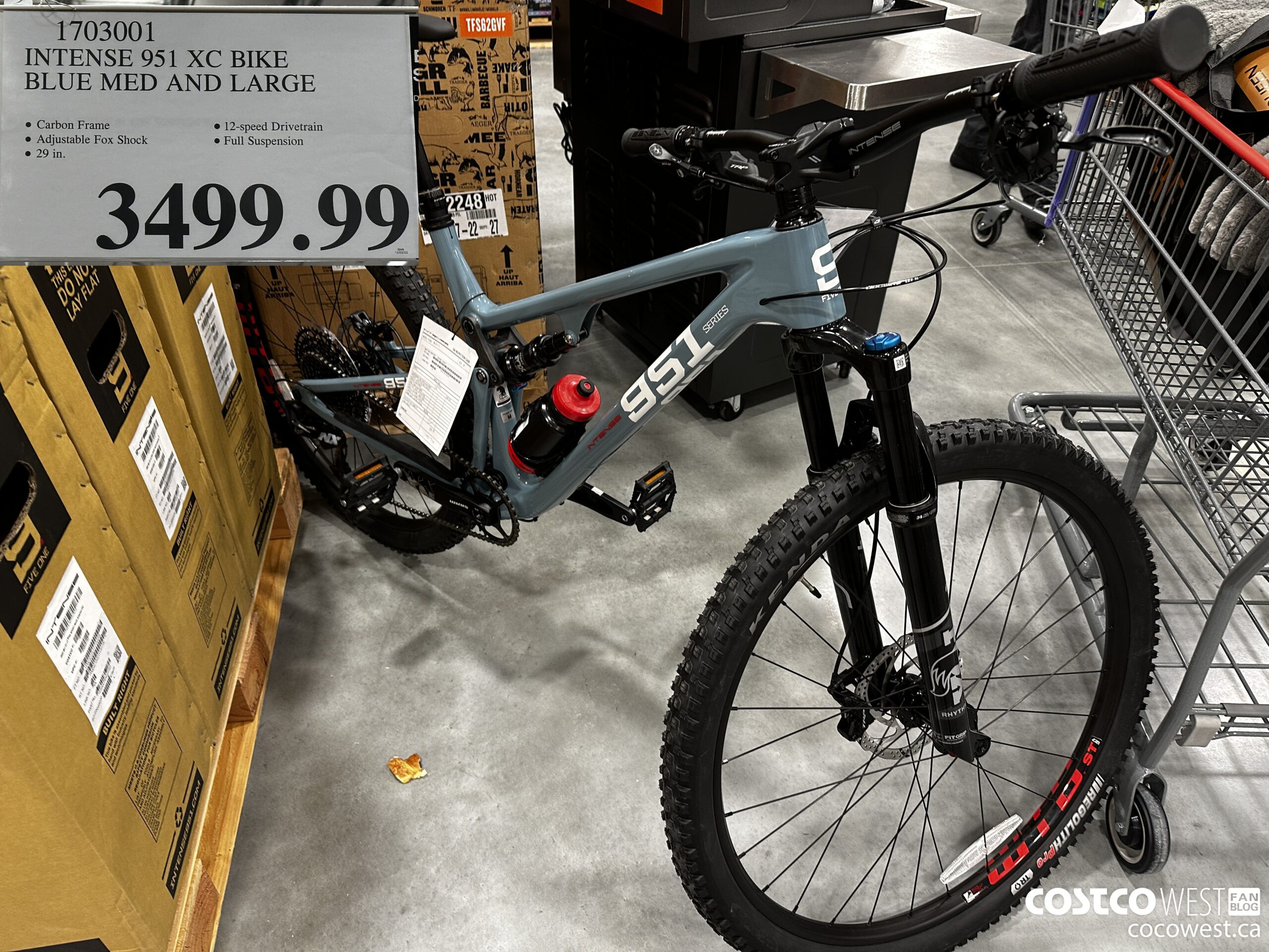 1703001 INTENSE 851 XC BIKE BLUE MED AND LARGE $3499.99