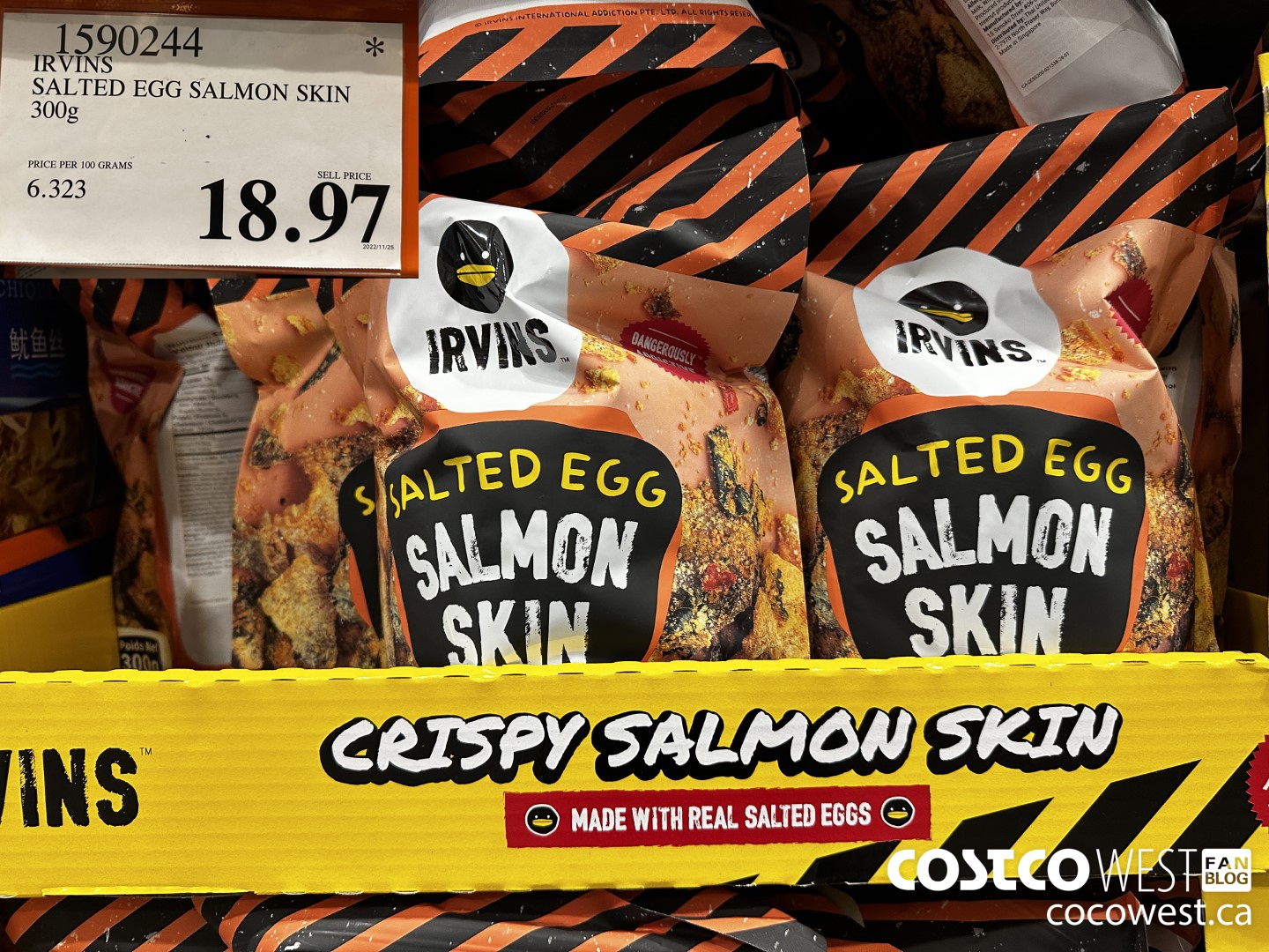1590244 IRVINS SALTED EGG SLAMON SKIN 300G $18.97