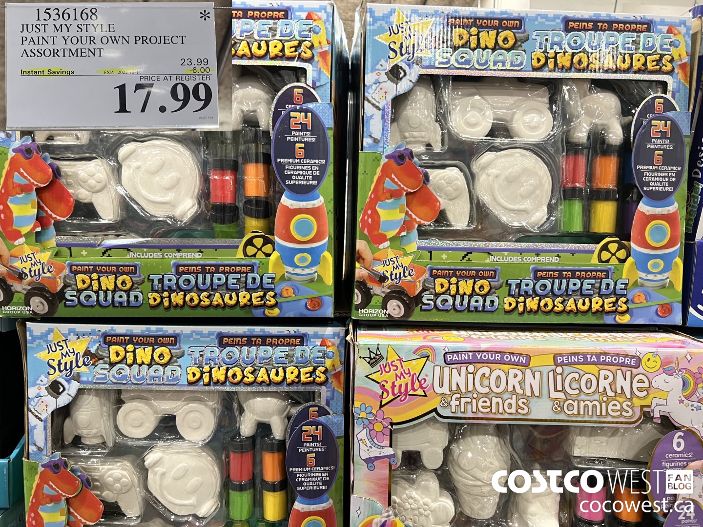 1536168 JUST MY STYLE PAINT YOUR OWN PROJECT ASSORTMENT  ($6.00 INSTANT SAVINGS EXPIRES ON 2022-12-11) $17.99