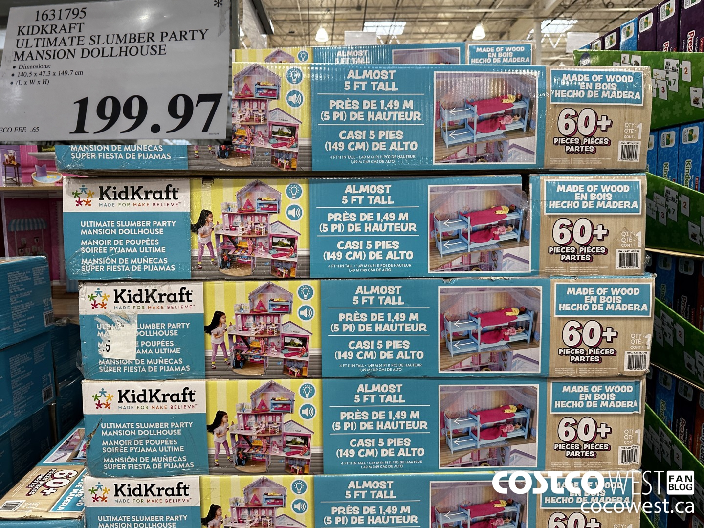 1631795 KIDKRAFT ULTIMATE SLUMBER PARTY MANSION DOLLHOUSE $199.97