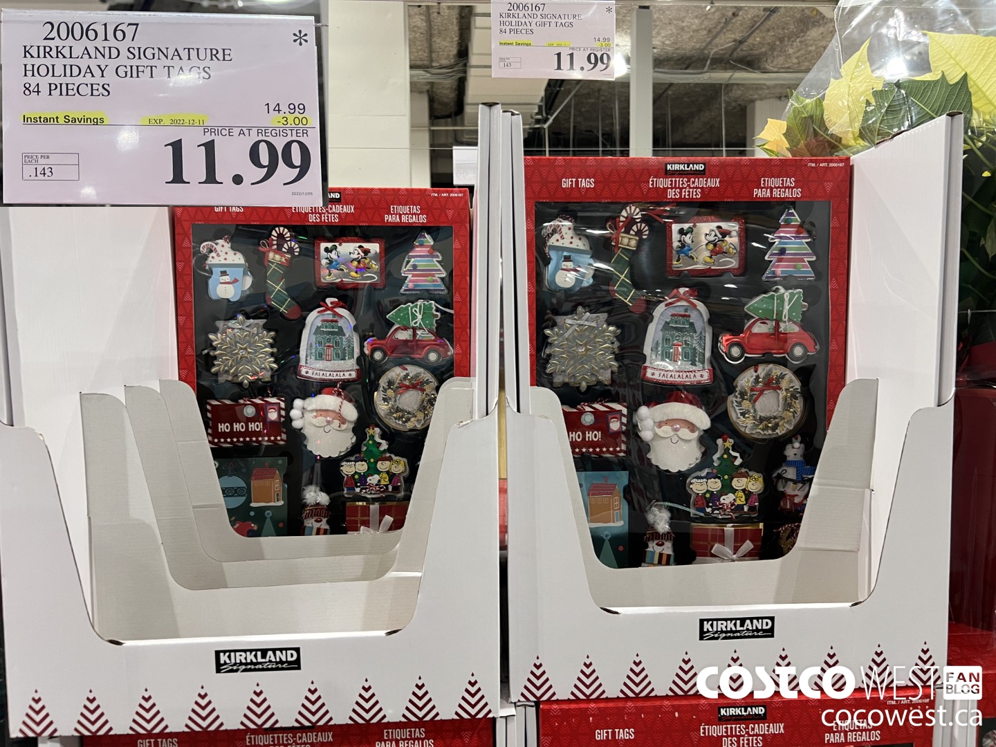 2006167 KIRKLAND SIGNATURE HOLIDAY GIFT TAGS 84 PIECES ($3.00 INSTANT SAVINGS EXPIRES ON 2022-12-11) $11.99