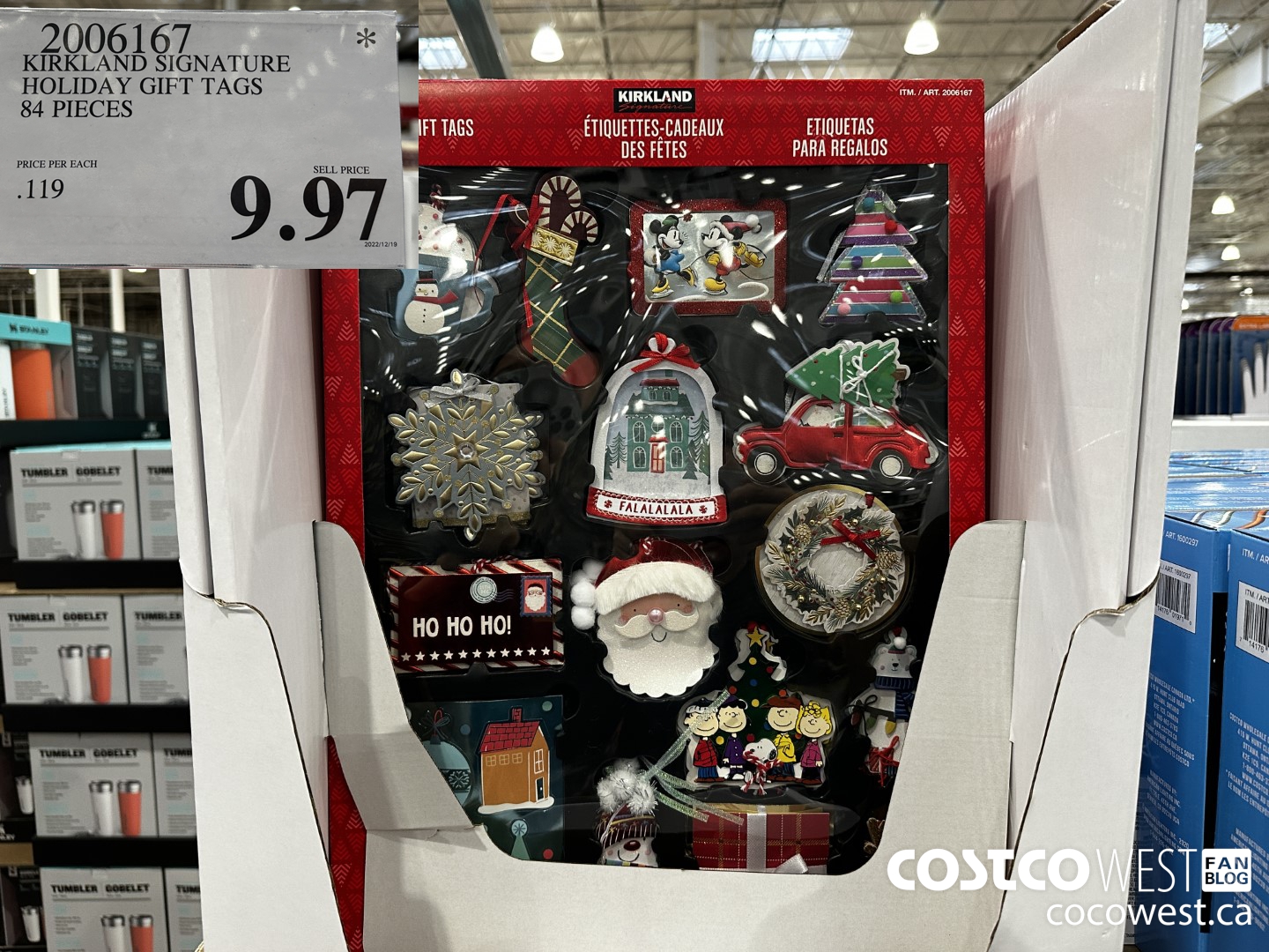 2006167 KIRKLAND SIGNATURE HOLIDAY GIFT TAGS 84 PIECES $9.97