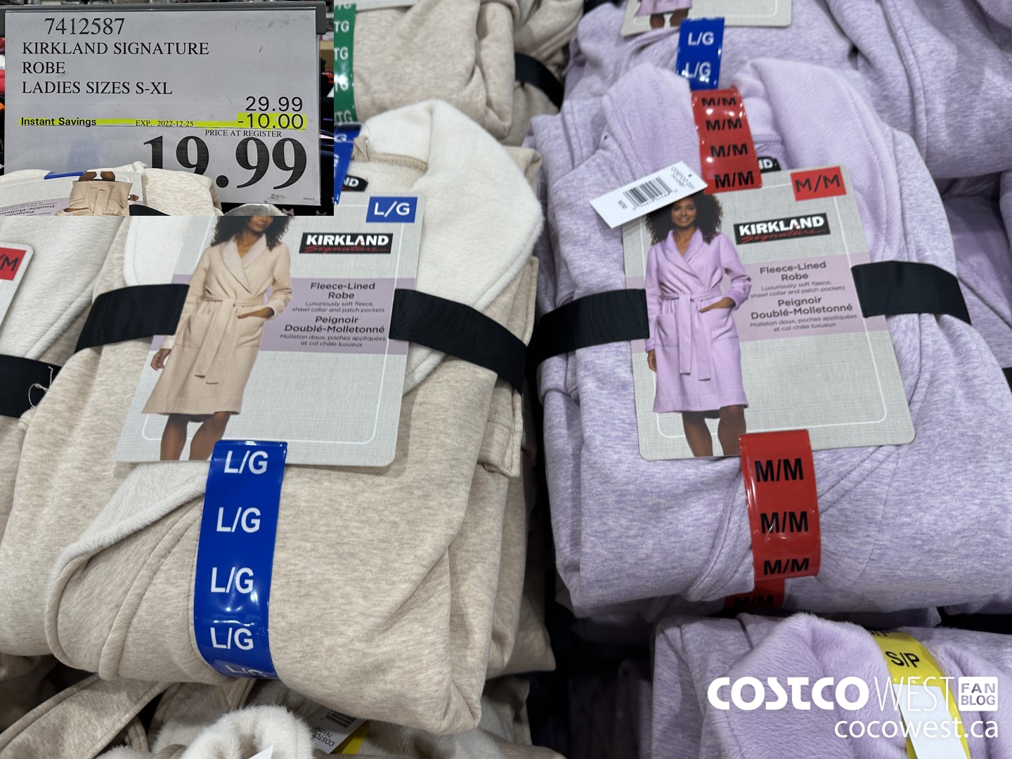 7412587 KIRKLAND SIGNATURE ROBE LADIES S-XL ($10.00 INSTANT SAVINGS EXPIRES ON 2022-12-25) $19.99