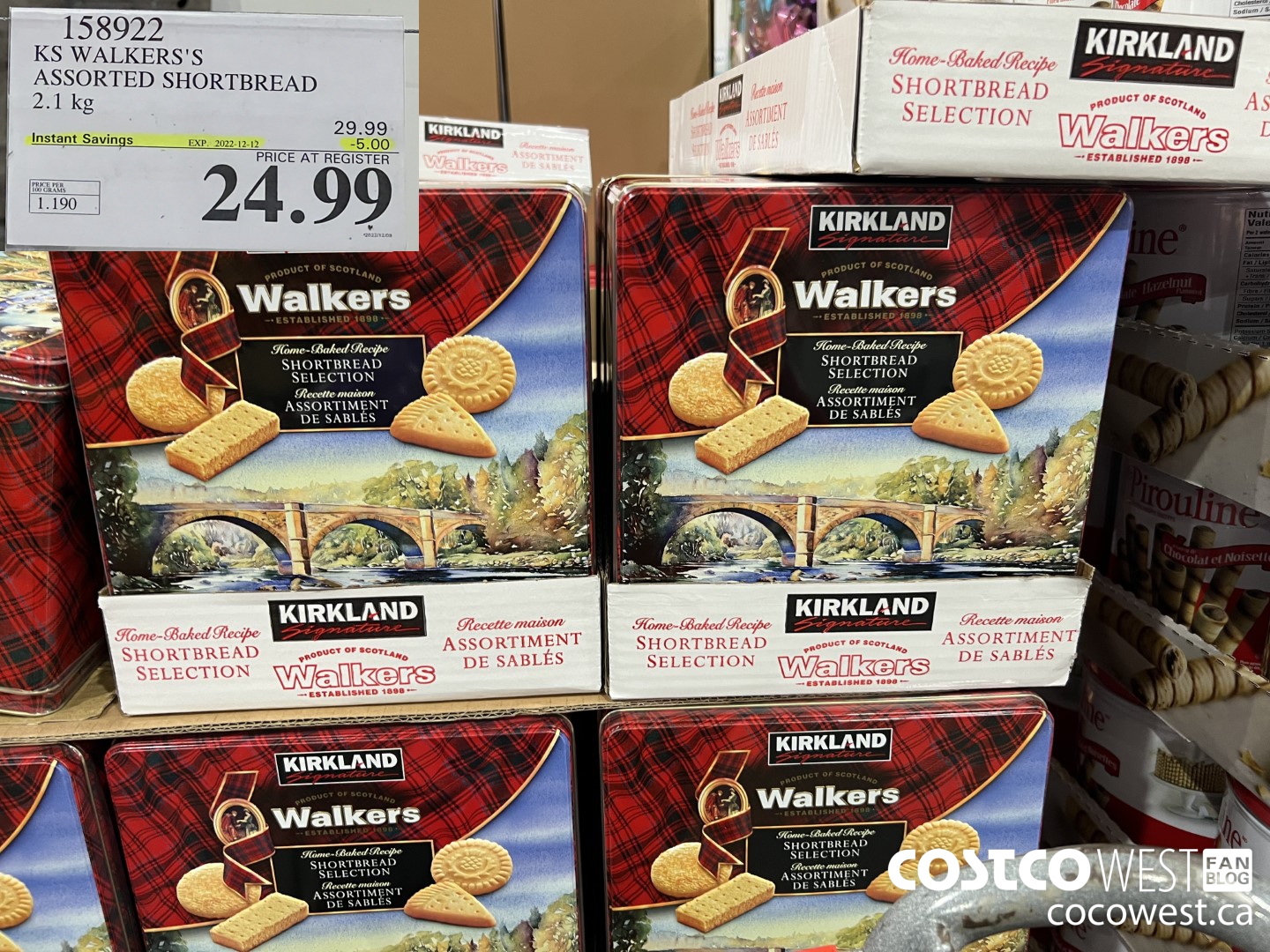 158922 KS WALKERS'S ASSORTED SHORTBREAD 2.1 KG ($5.00 INSTANT SAVINGS EXPIRES ON 2022-12-12) $24.99