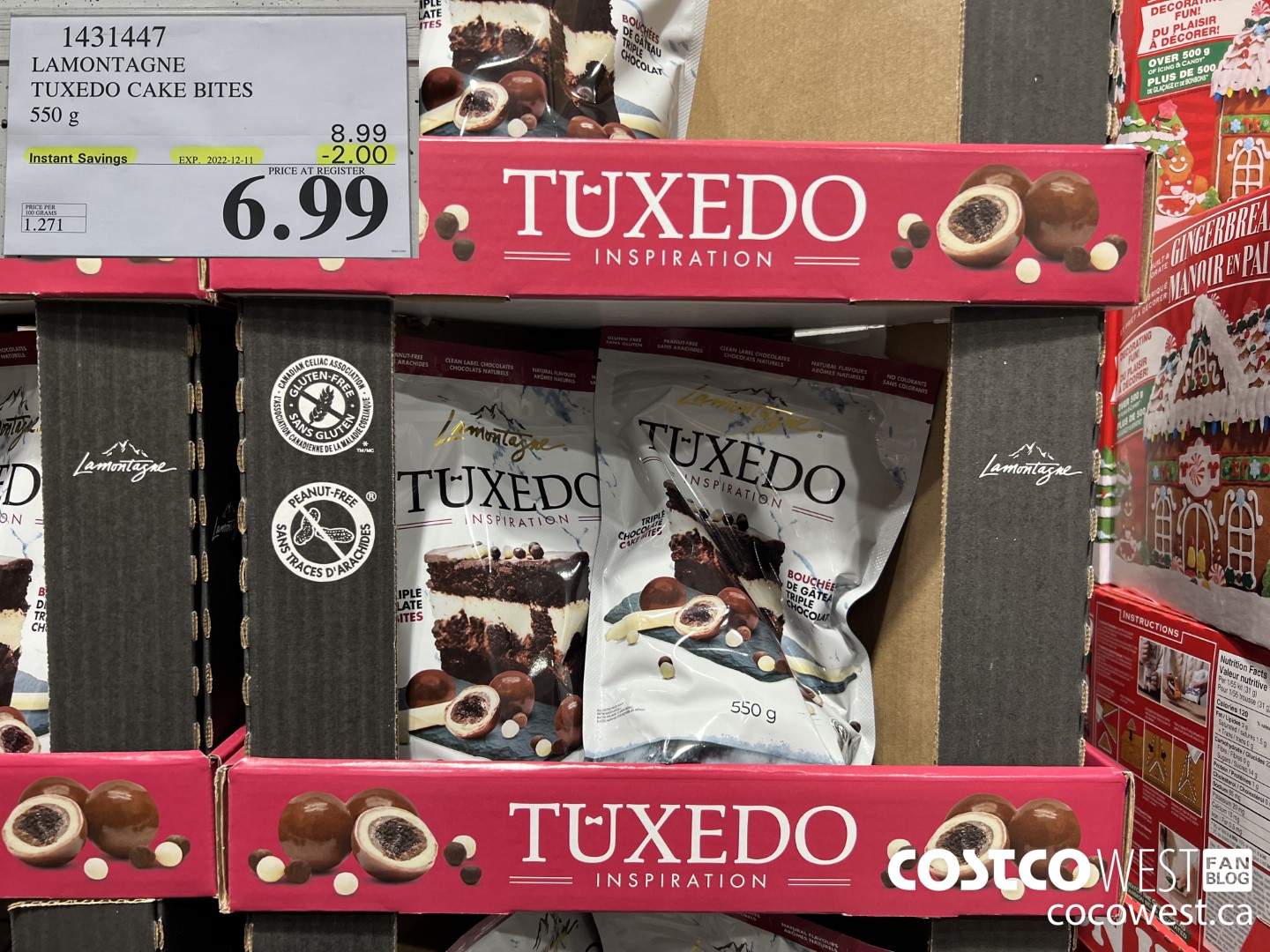 1431447 LAMONTAGNE TUXEDO CAKE BITES 550 g ($2.00 INSTANT SAVINGS EXPIRES ON 2022-12-11) $6.99