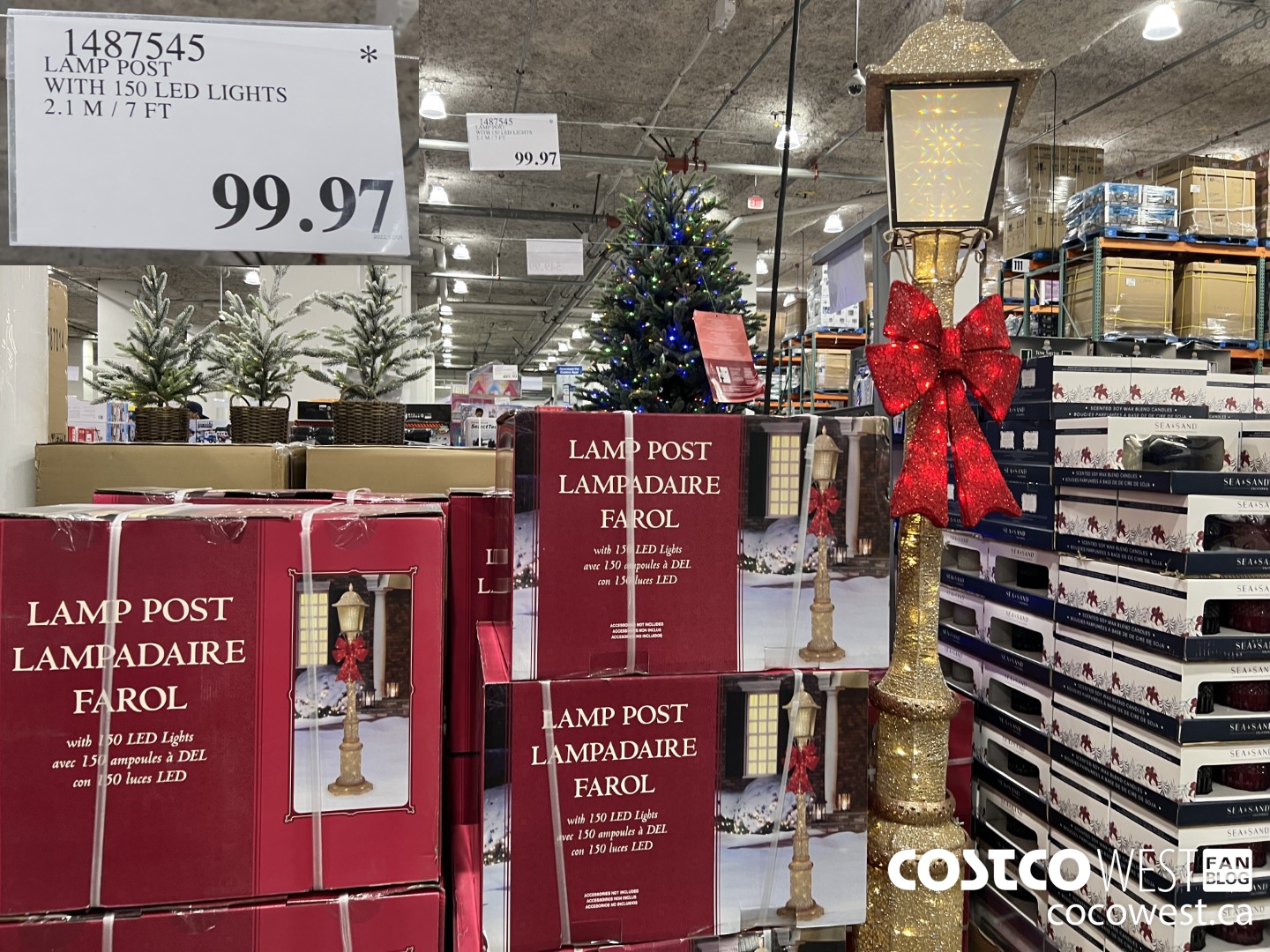 1487545 LAMP POST WITH 150 LED LIGHTS 2.1 M / 7 FT $99.97