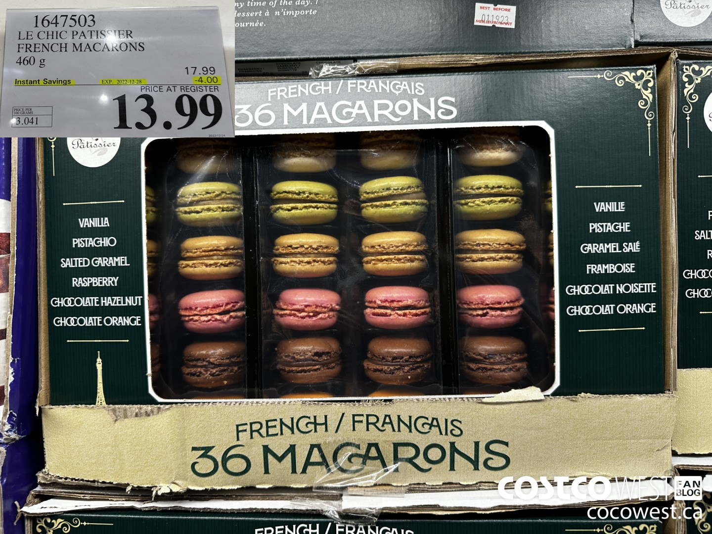 1647503 LE CHIC PATISSIER FRENCH MACARONS 460 G ($4.00 INSTANT SAVINGS EXPIRES ON 2022-12-28) $13.99