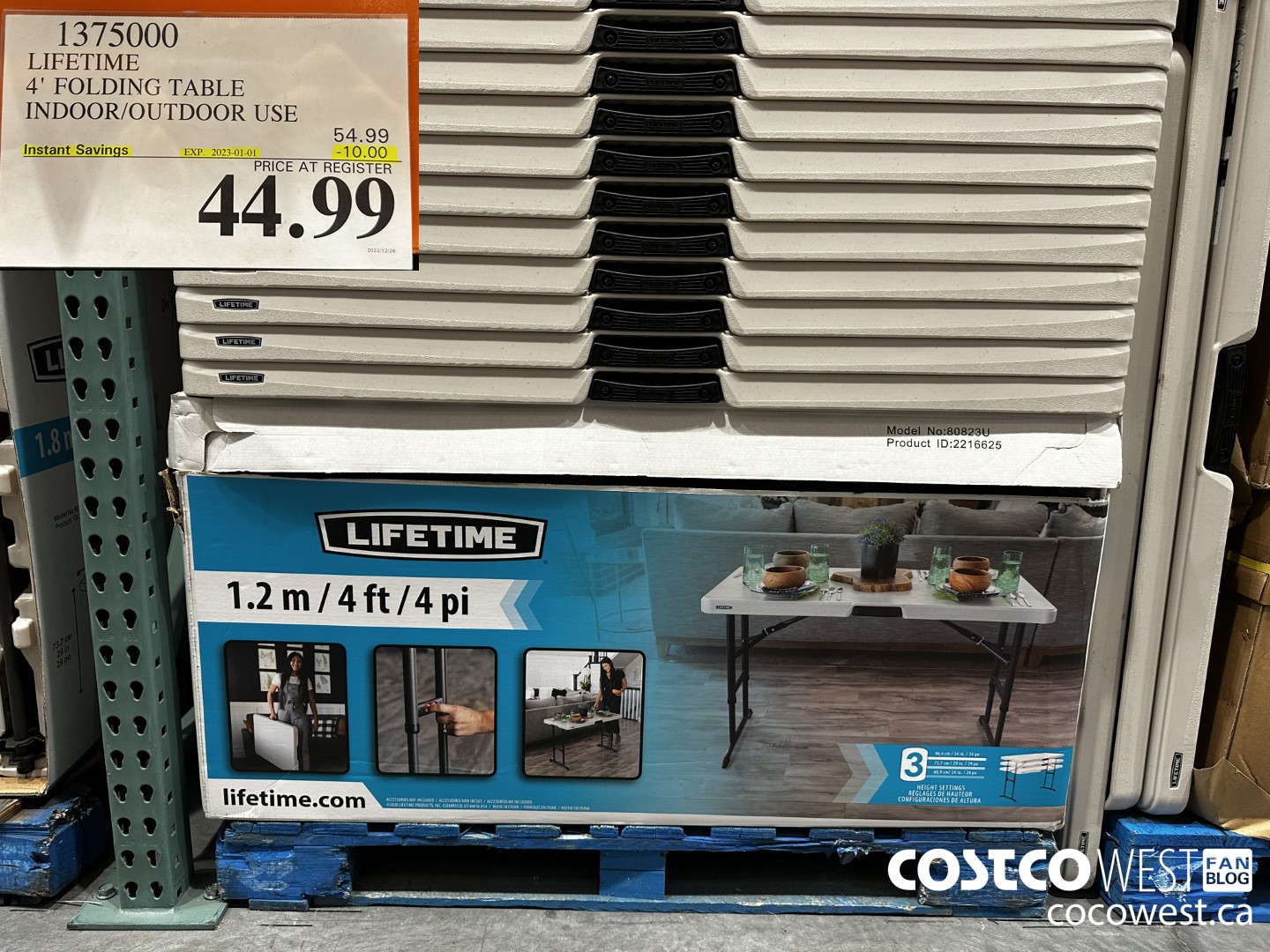 Costco Flyer Costco Sale Items For Dec 26 Jan 1 202 For BC AB MB   LIFETIME 4 FOLDING TABLE INDOOROUTDOOR USE 20221226 111883 