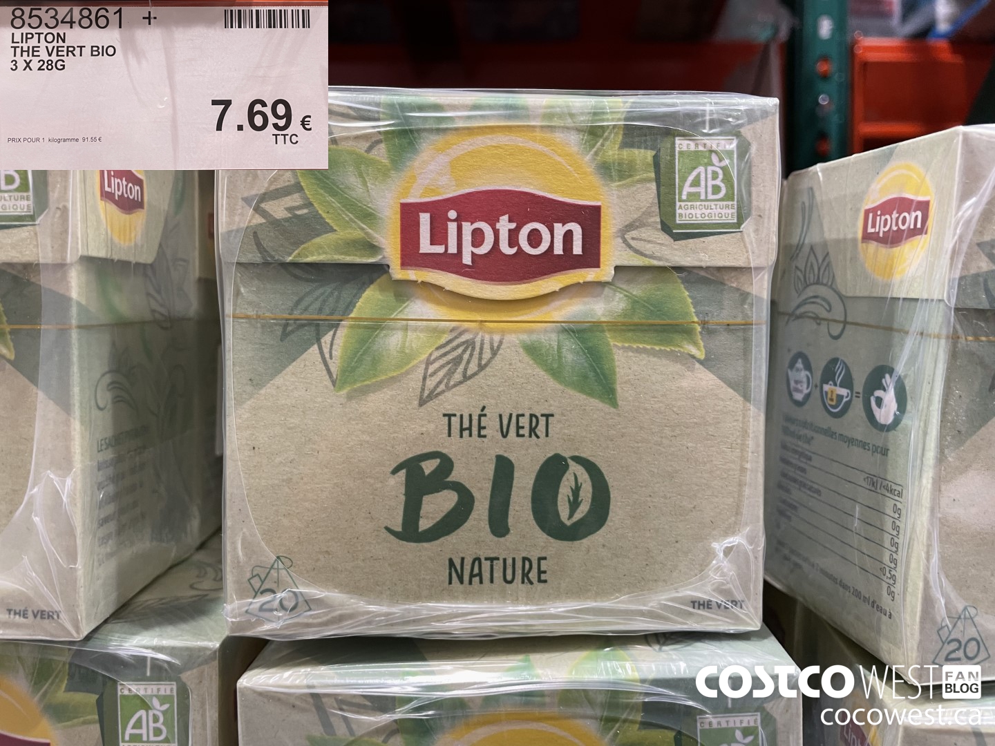 8534861 LIPTON THE VERT BIO 3 X 28G $7.69
