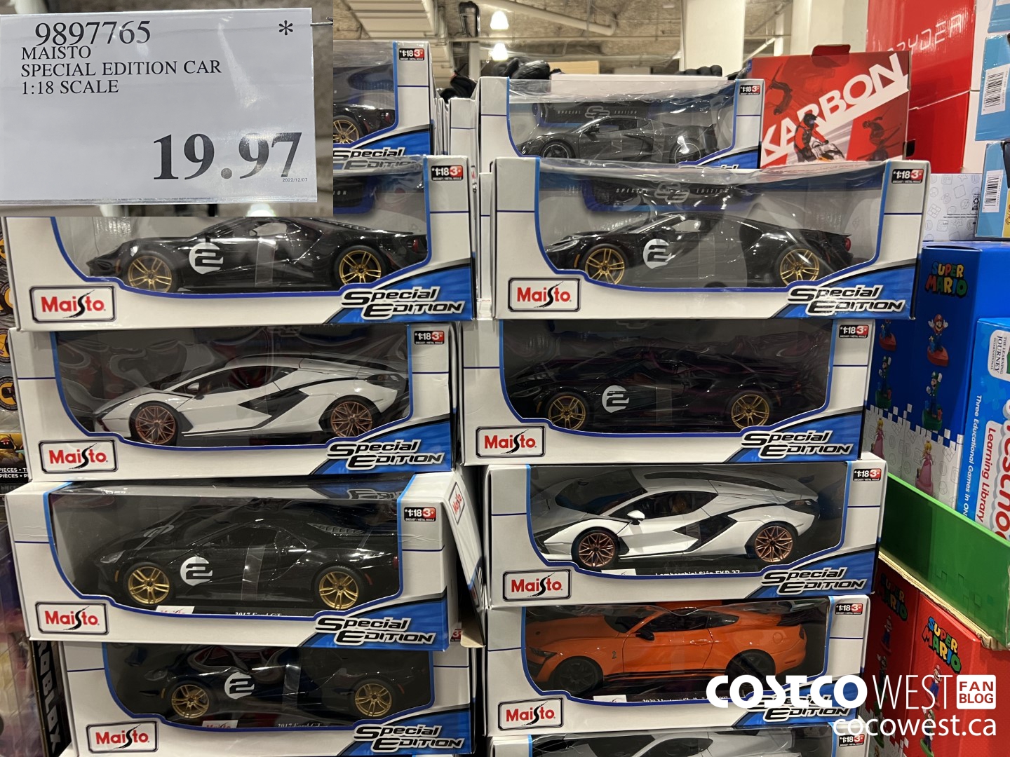 9897765 MAISTO SPECIAL EDITION CAR 1:18 SCALE ASSORTMENT $19.97