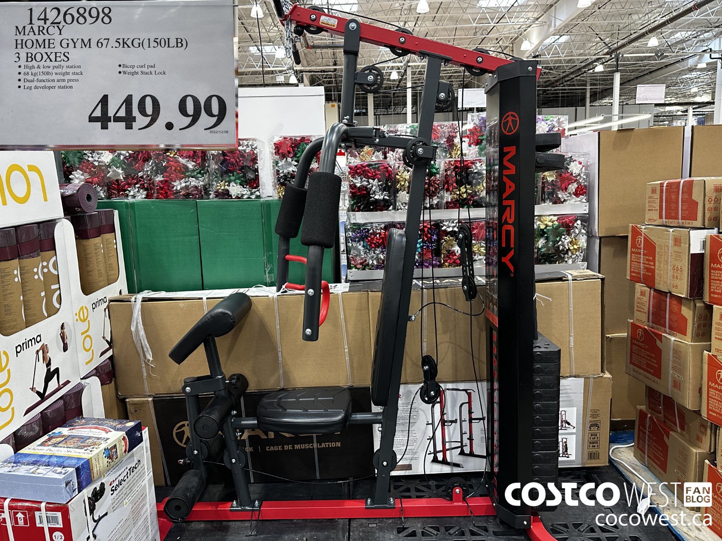 1426898 MARCY HOME GYM 67.5KG (150LB) 3 BOXES $449.99