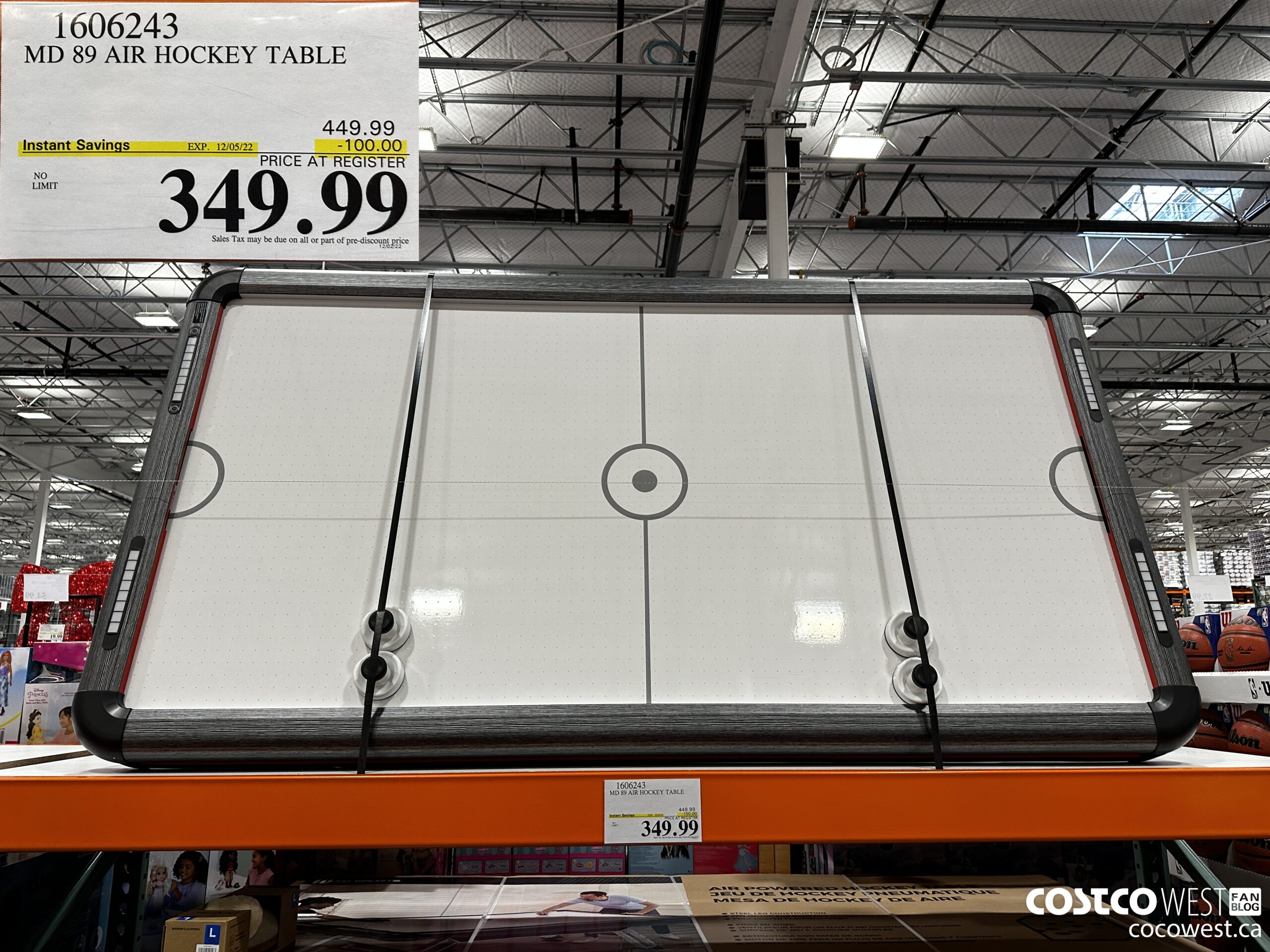 1606243 MD 89 AIR HOCKEY TABLE ($100.00 INSTANT SAVINGS EXPIRES ON 2022-12-05) $349.99