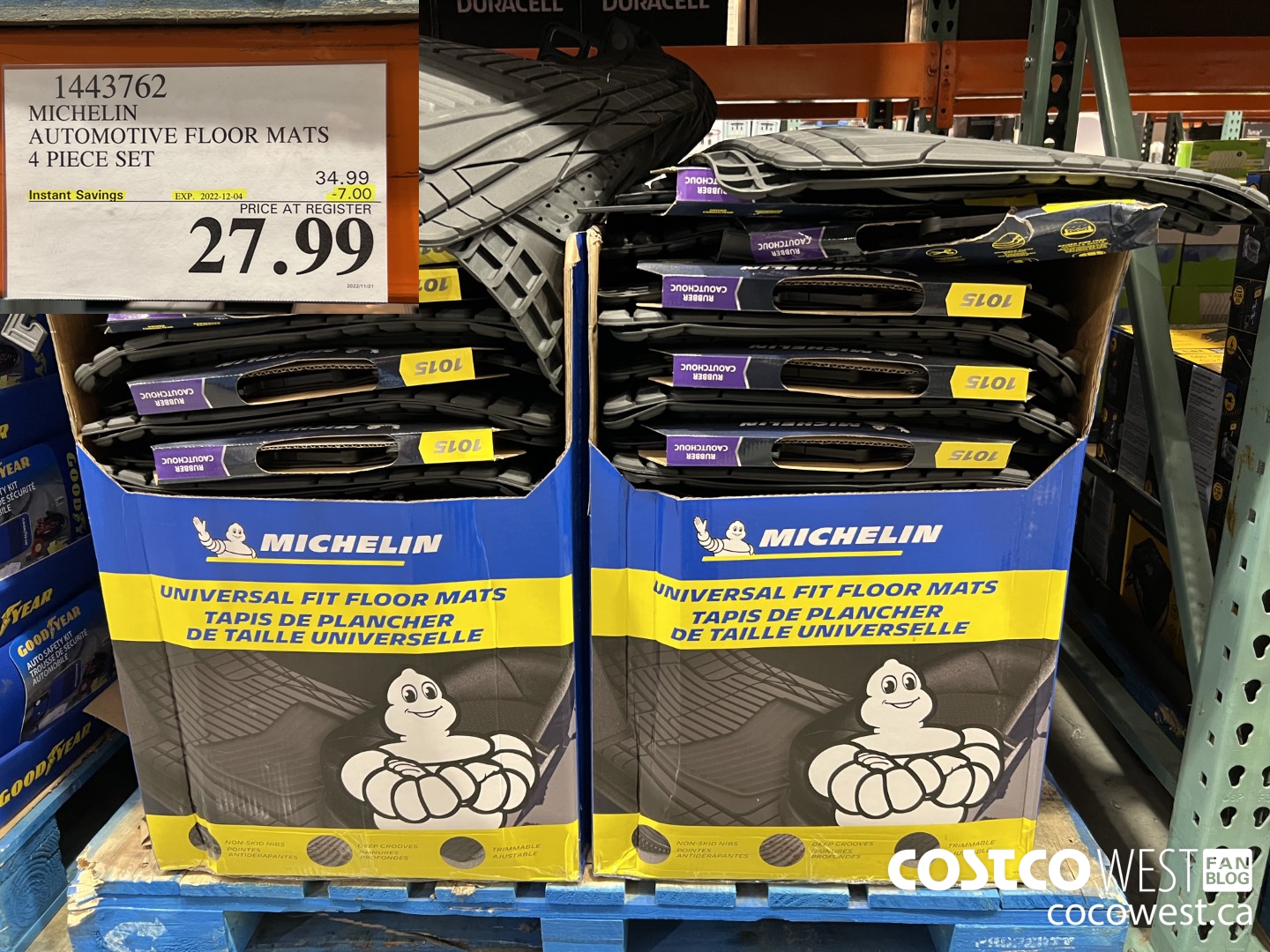 1443762 MICHELIN AUTOMOTIVE FLOOR MATS 4 PIECE SET ($7.00 INSTANT SAVINGS EXPIRES ON 2022-12-04) $27.99