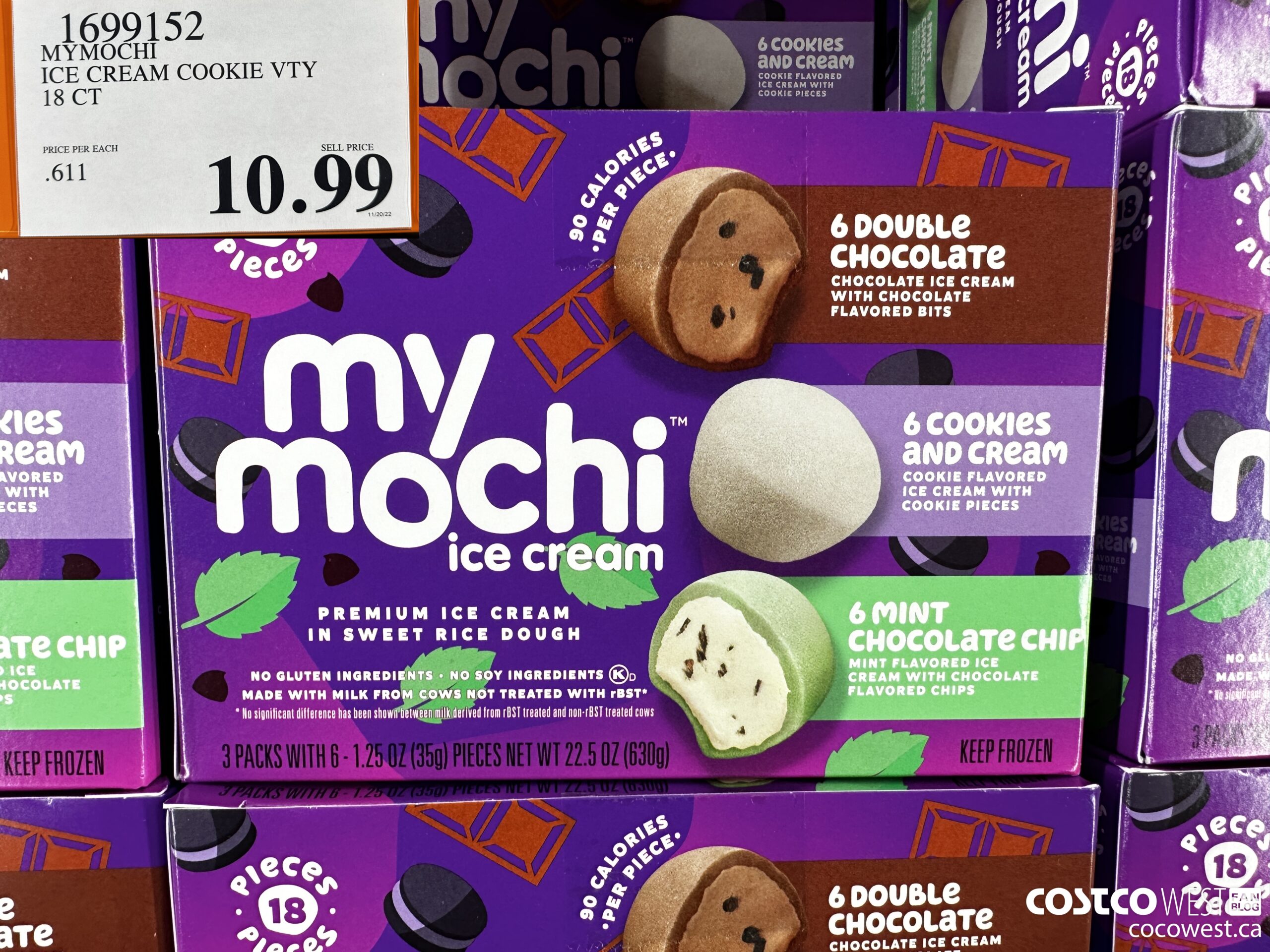 1699152 MYMOCHI ICE CREAM COOKIE VTY 18 CT $10.99