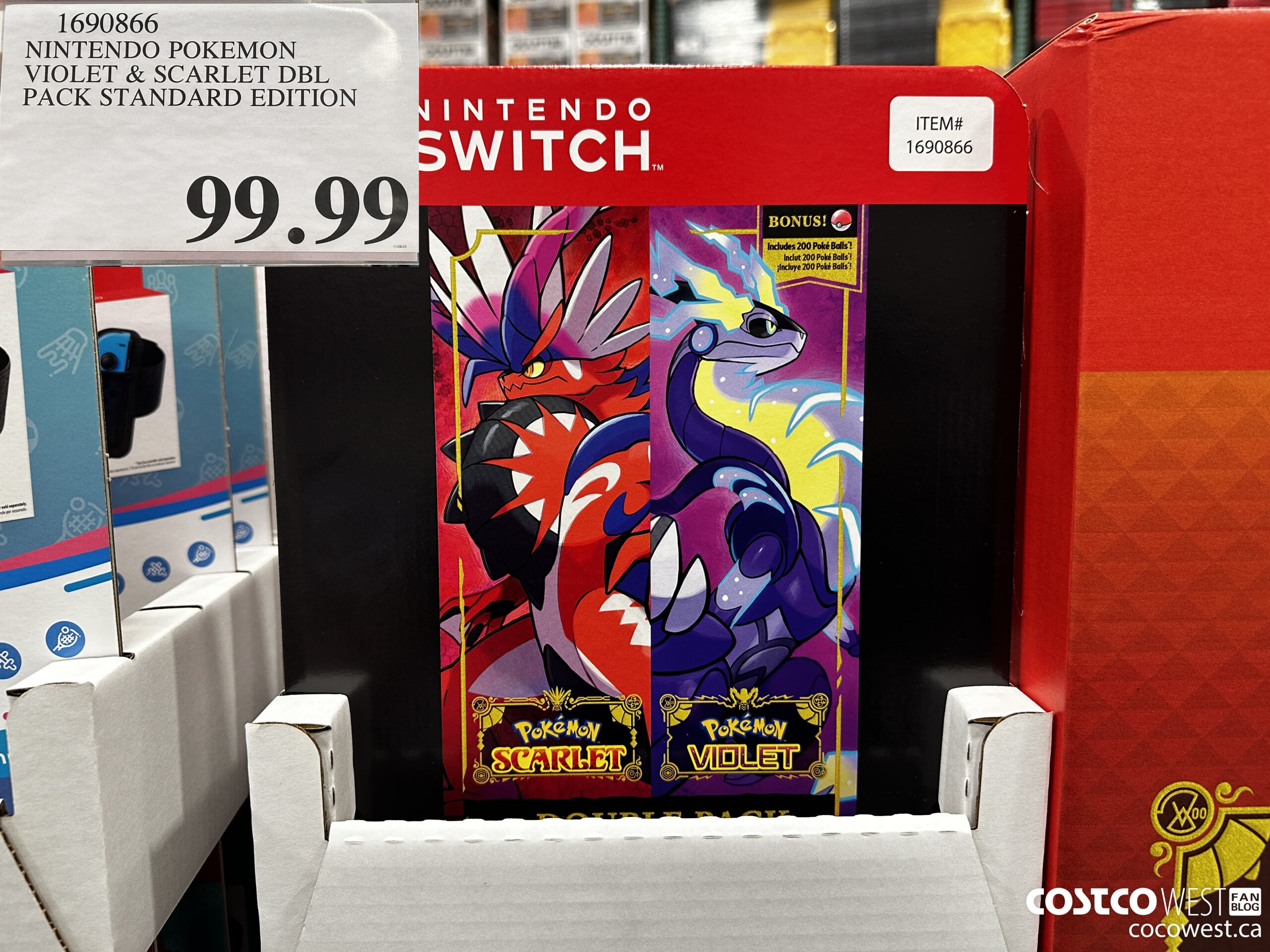 1690866 NINTENDO POKEMON VIOLET & SCARLET DBL PACK STANDARD EDITION $99.99