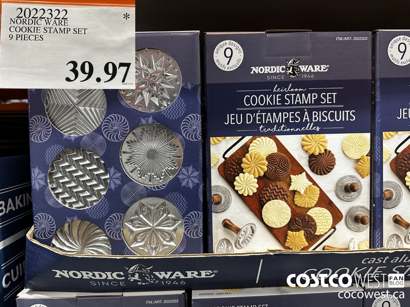 2022322 NORDIC WARE COOKIE STAMP SET 9 PIECES $39.97