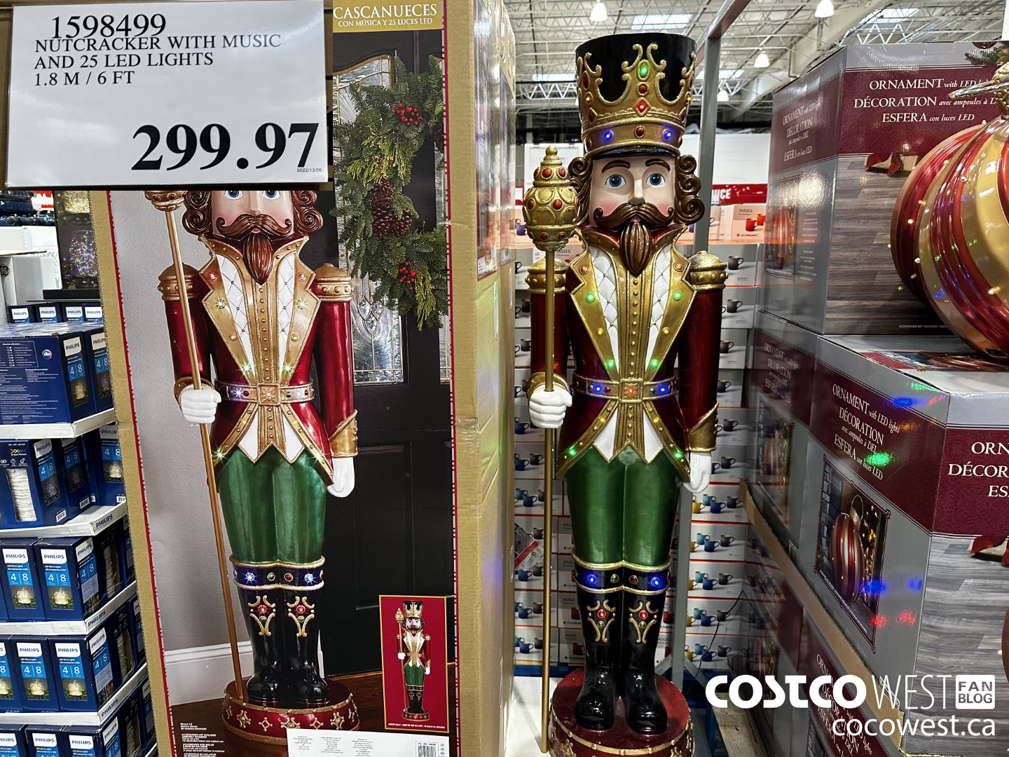 1598499 NUTCRACKER WITH MUSIC AND 25 LED LIGHTS 1.8 M / 6 FT $299.97