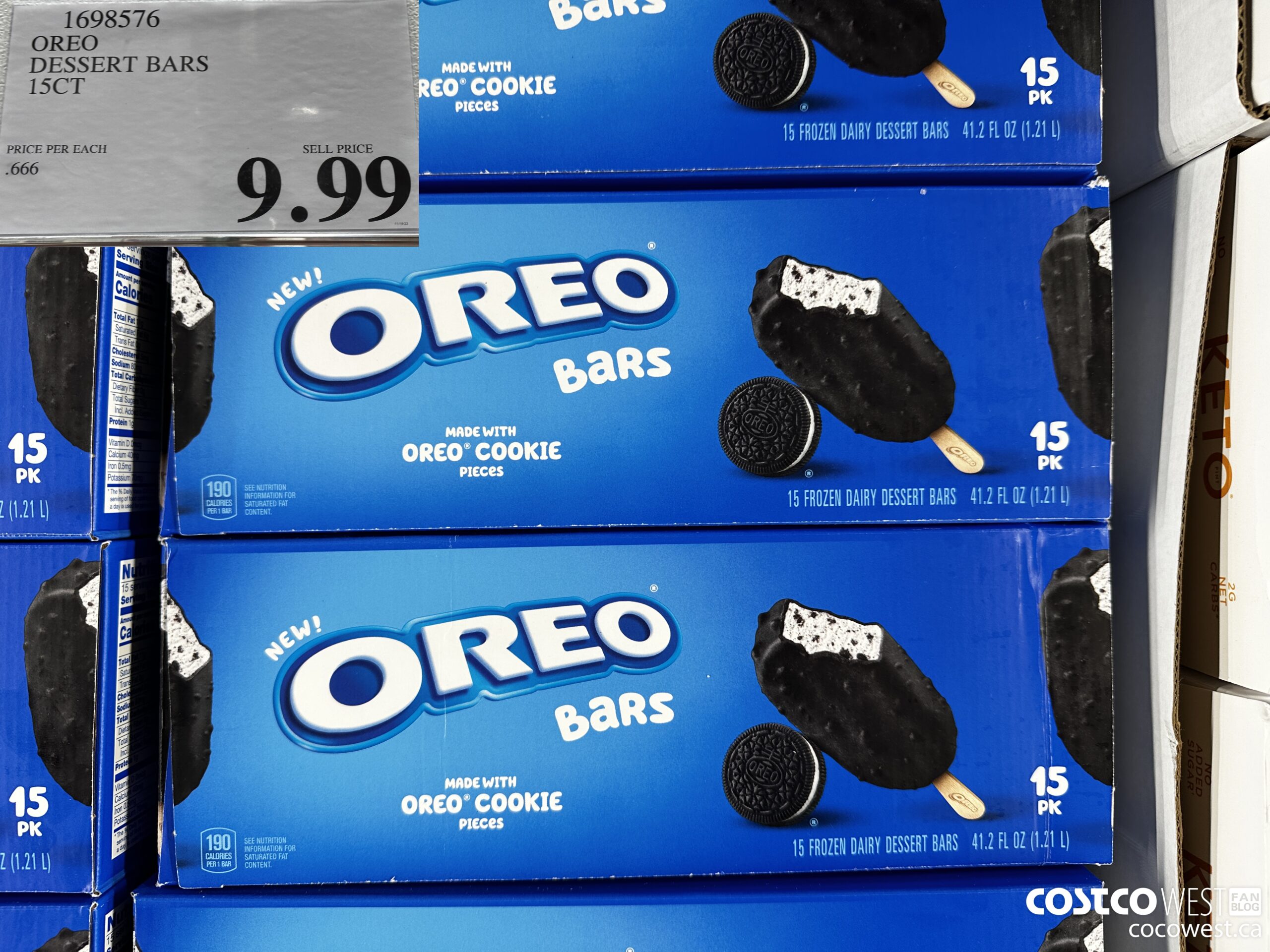 1698576 OREO DESSERT BARS 15CT $9.99