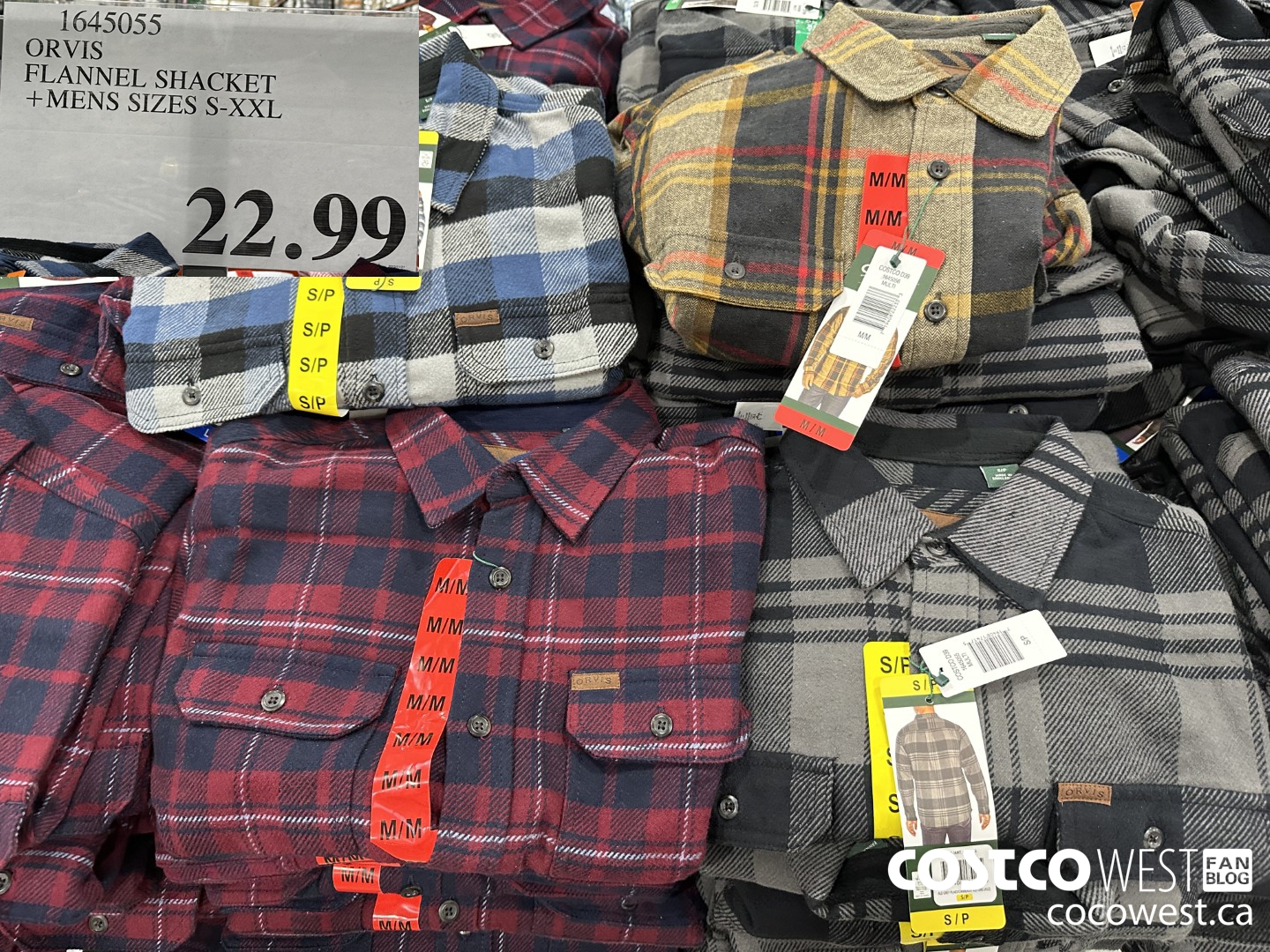 1645055 ORVIS FLANNEL SHACKET MENS SIZES S-XXL $22.99