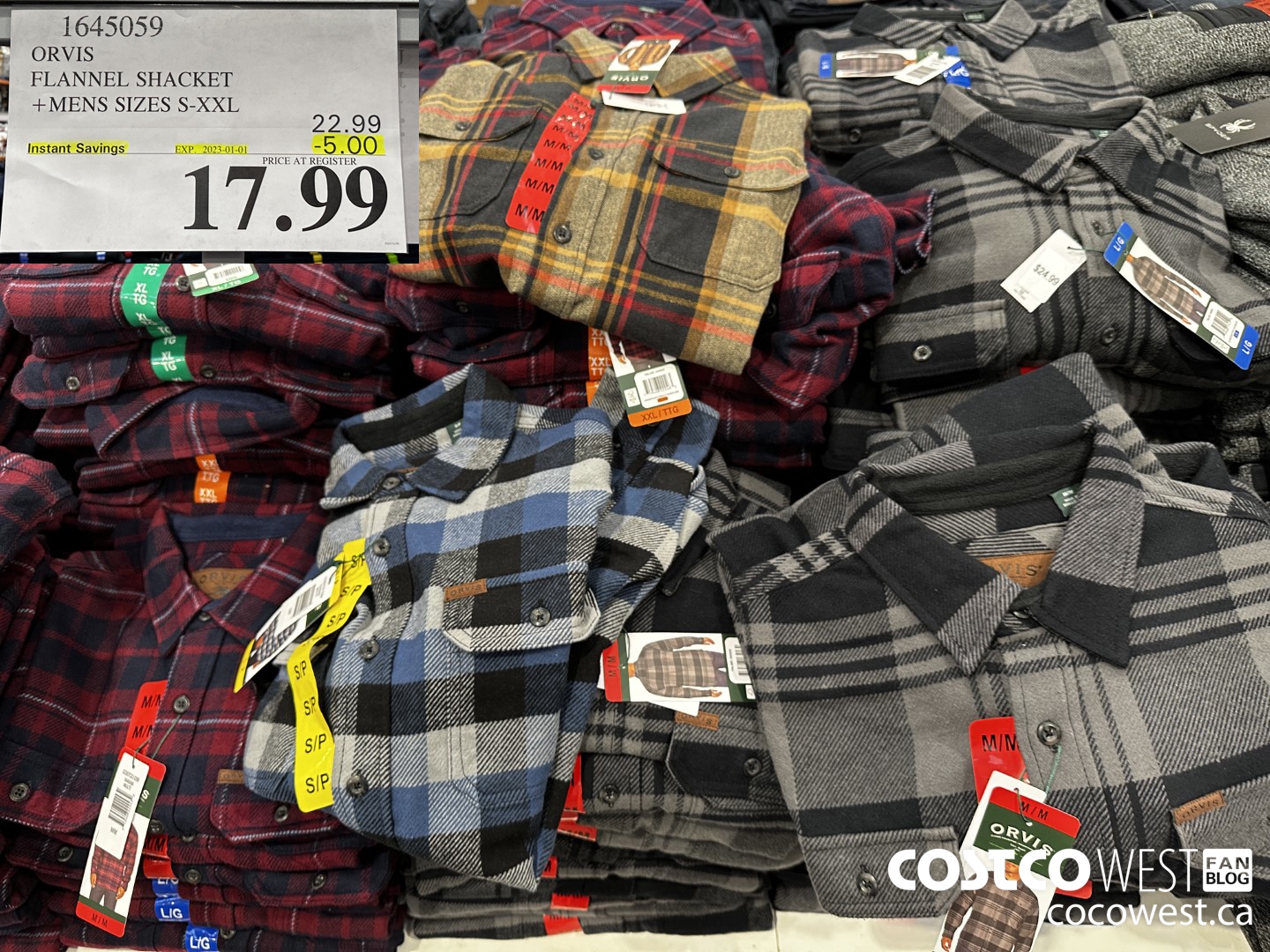 1645059 ORVIS FLANNEL SHACKET MENS SIZES S-XXL ($5.00 INSTANT SAVINGS EXPIRES ON 2023-01-01) $17.99