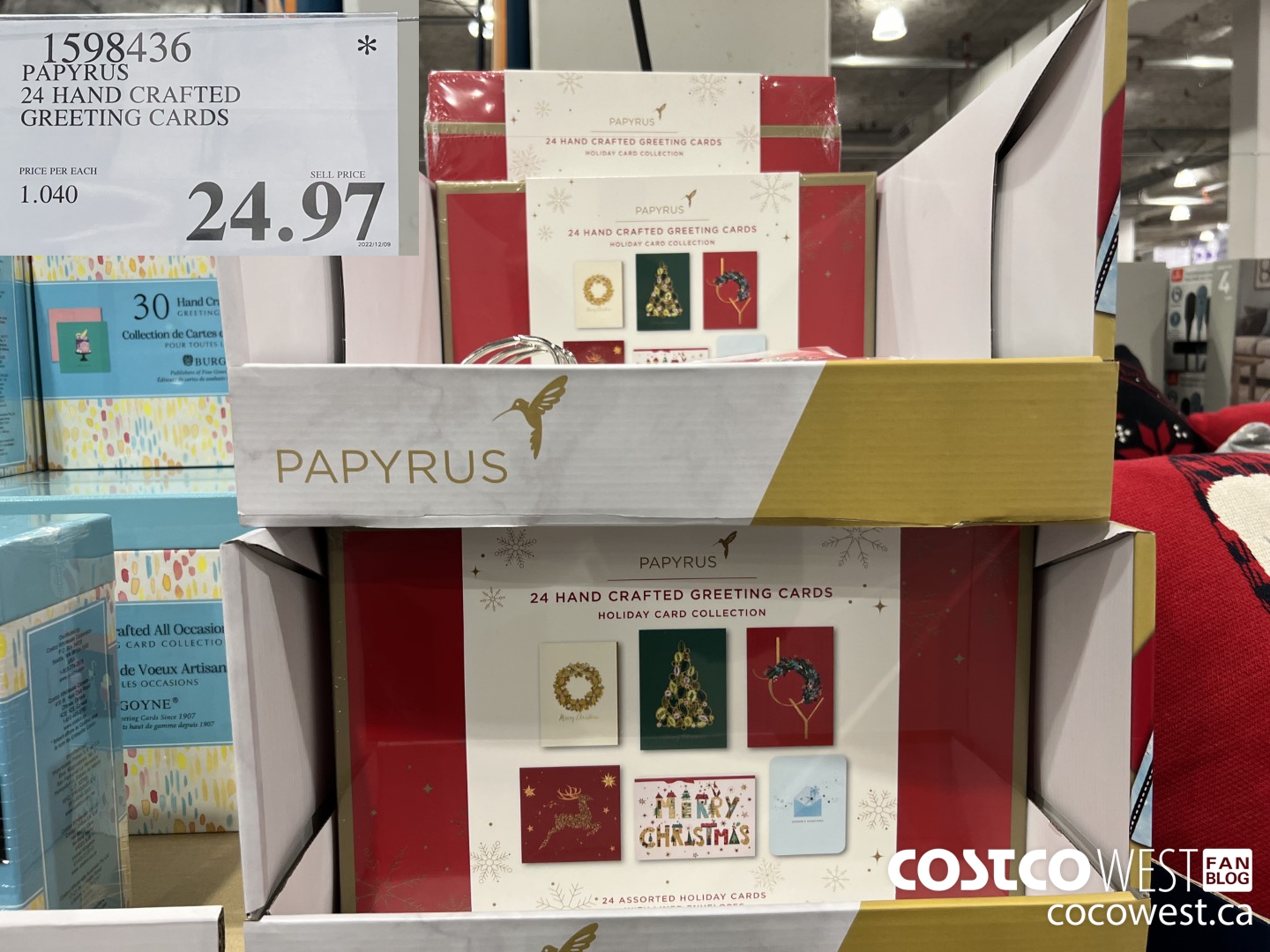 1598436 PAPYRUS 24 HAND CRAFTED GREETING CARDS $24.97