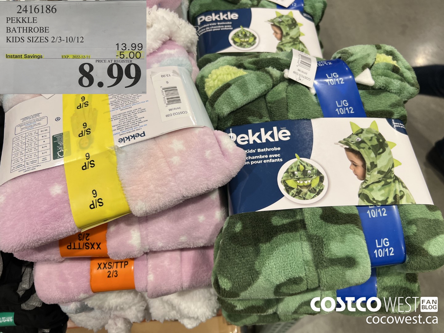 2416186 PEKKLE BATHROBE KIDS SIZES 2/3-10/12 ($5.00 INSTANT SAVINGS EXPIRES ON 2022-12-11) $8.99