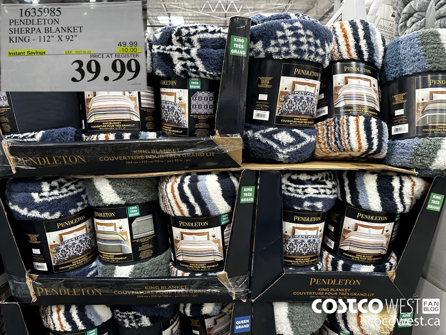 1635985 PENDLETON SHERPA BLANKET KING 112
