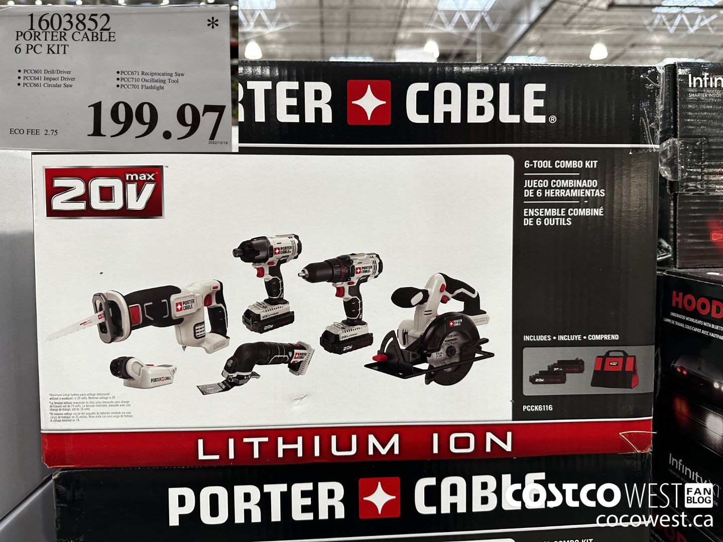 1603852 PORTER CABLE 6 PC KIT  $199.97