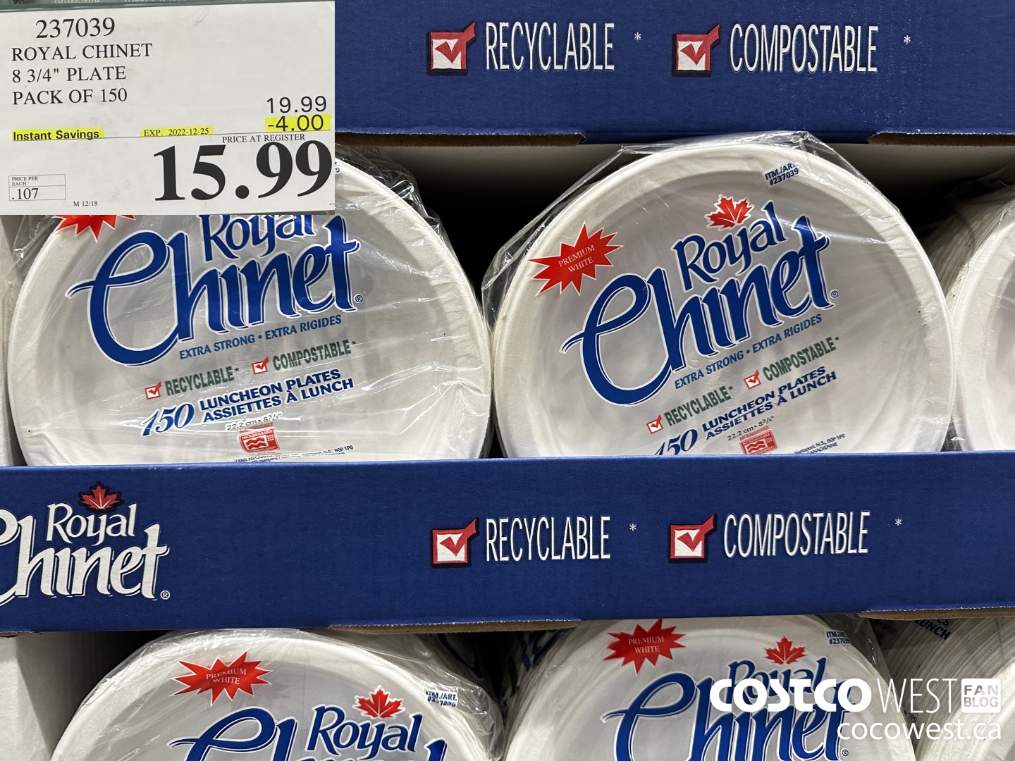 237039 ROYAL CHINET 8 3/4