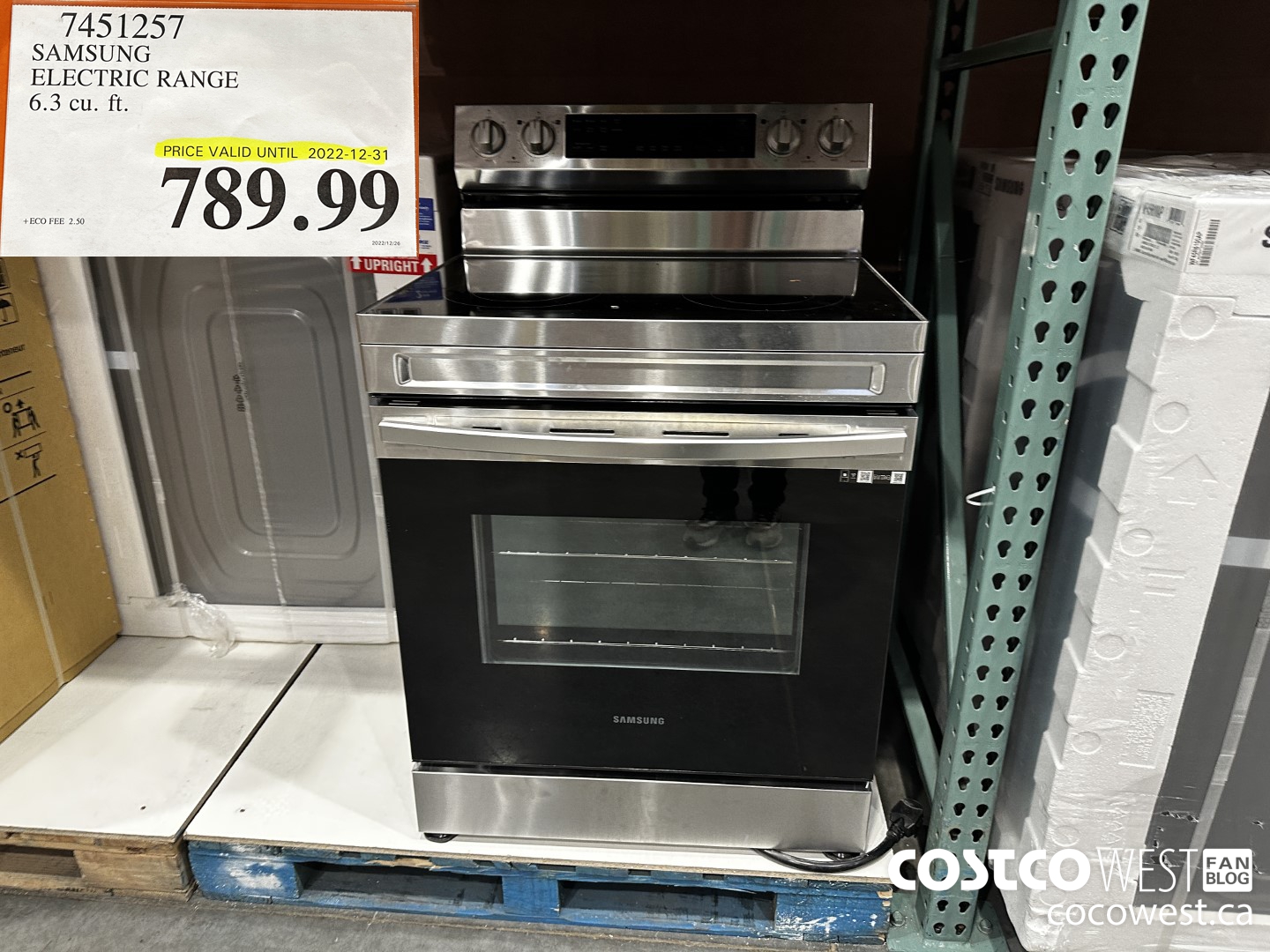 7451257 SAMSUNG ELECTRIC RANGE 6.3 cu. ft. (EXPIRES ON 2022-12-31) $789.99