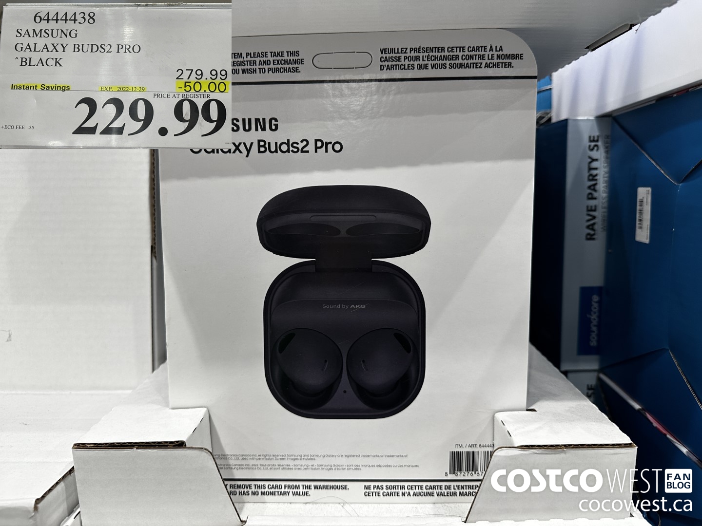 6444438 SAMSUNG GALAXY BUDS 2 PRO BLACK ($50.00 INSTANT SAVINGS EXPIRES ON 2022-12-29) $229.99