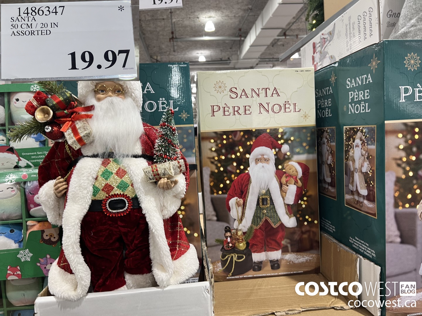 1486347 SANTA 50 CM / 20 IN ASSORTED  $19.97
