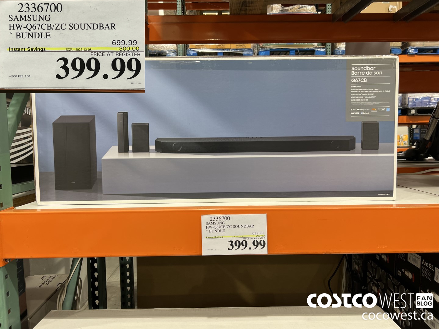 2336700 SASUNG HW-Q67CB/ZC SOUNDBAR BUNDLE ($300.00 INSTANT SAVINGS EXPIRES ON 2022-12-08) $399.99