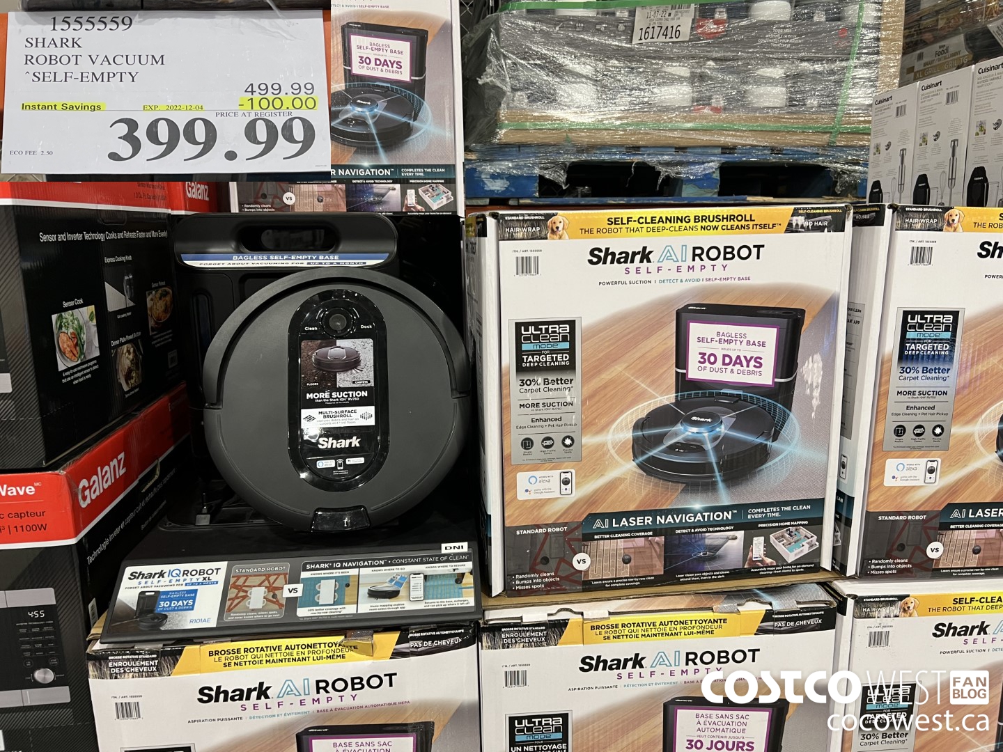 1555559 SHARK ROBOT VACUUM SELF-EMPTY ($100.00 INSTANT SAVINGS EXPIRES ON 2022-12-04) $399.99