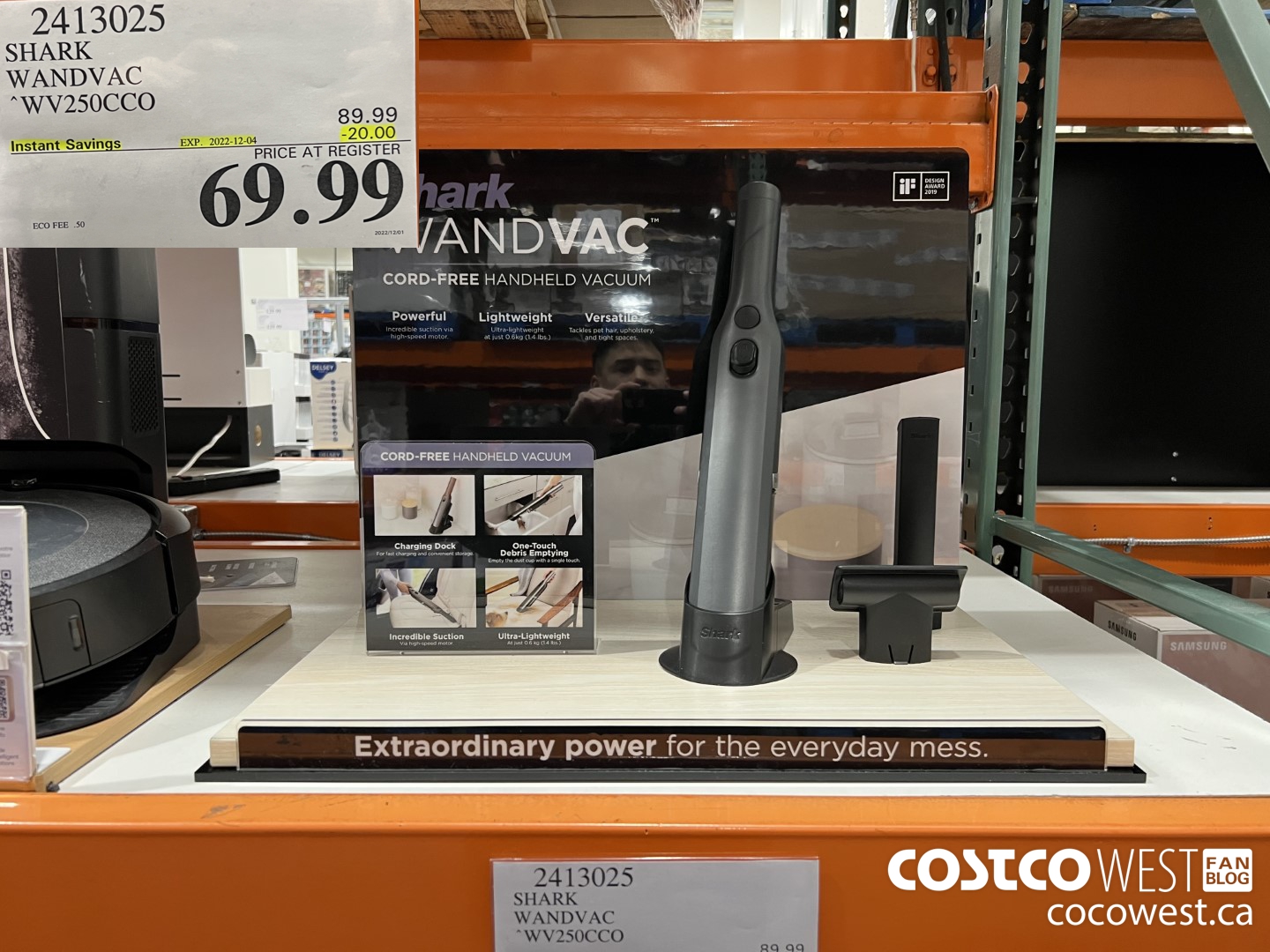 2413025 SHARK WANDVAC WV250CCO ($20.00 INSTANT SAVINGS EXPIRES ON 2022-12-04) $69.99