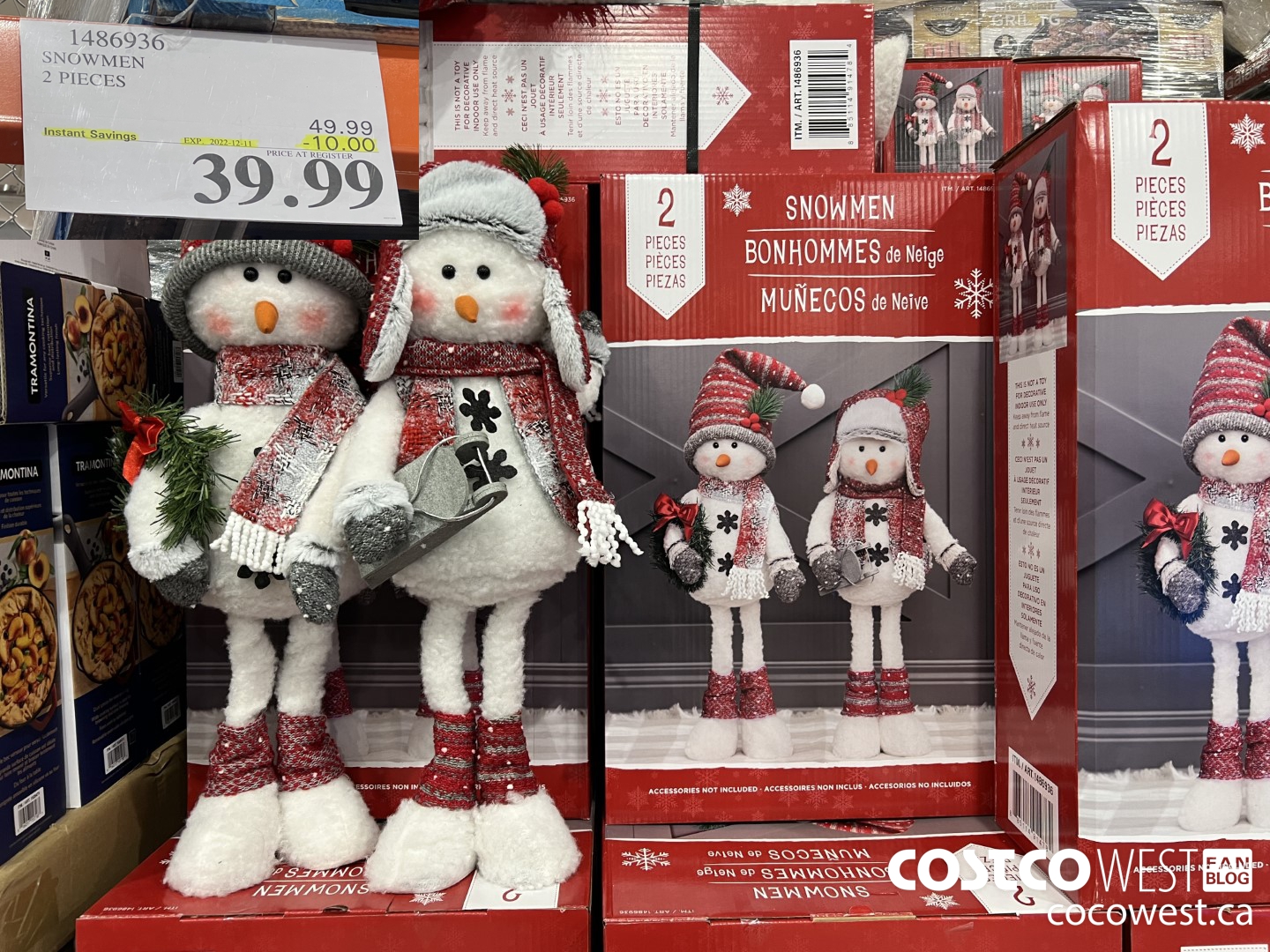 1486936 SNOWMEN 2 PIECES ($10.00 INSTANT SAVINGS EXPIRES ON 2022-12-11) $39.99