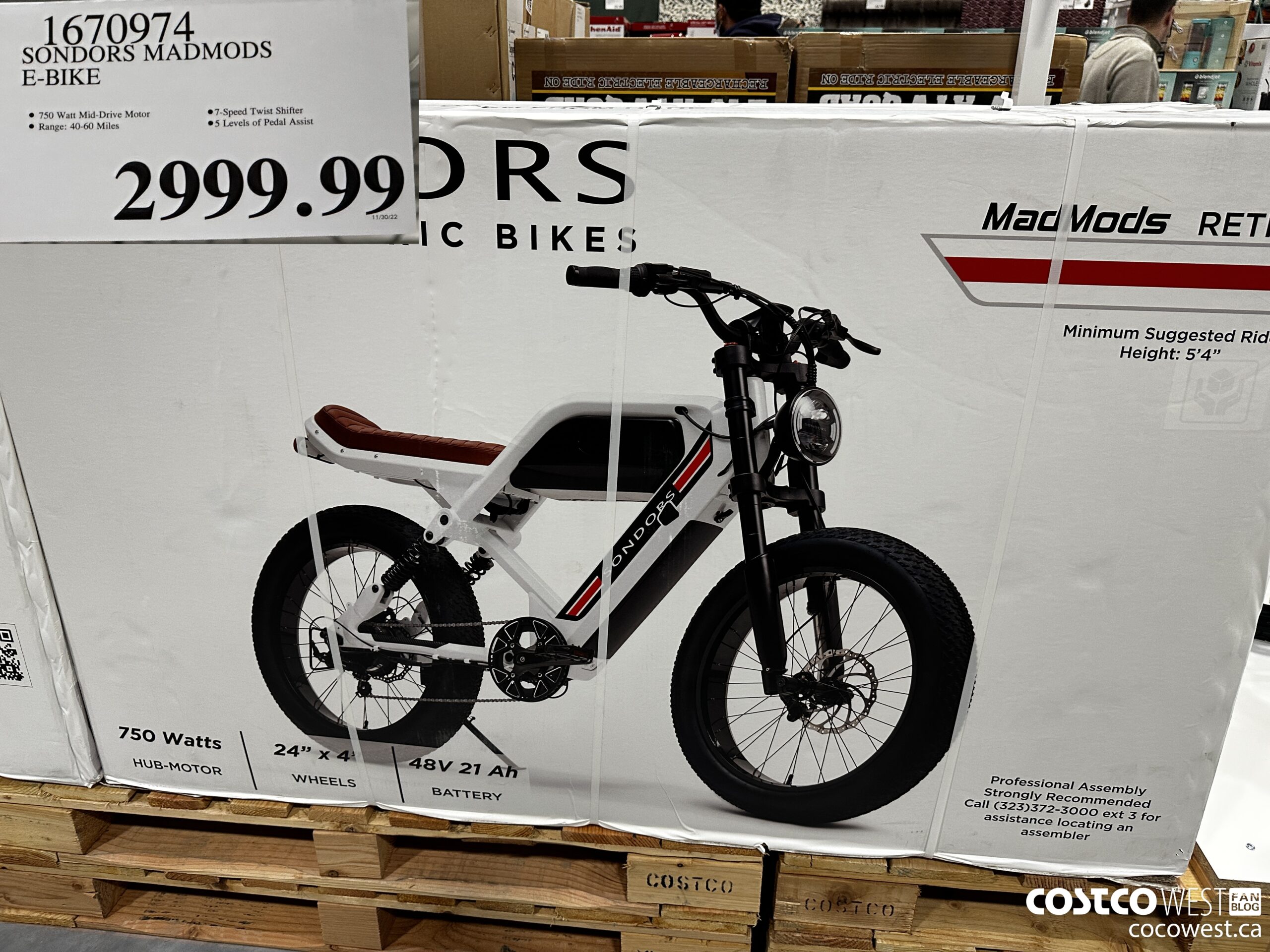 1670974 SONDORS MADMODS E-BIKE $2999.99