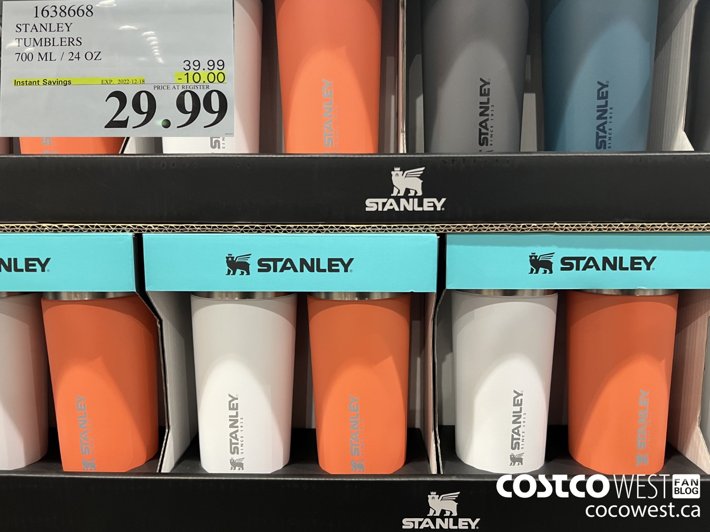1638668 STANLEY TUMBLERS 700 ML / 24 OZ ($10.00 INSTANT SAVINGS EXPIRES ON 2022-12-18) $29.99