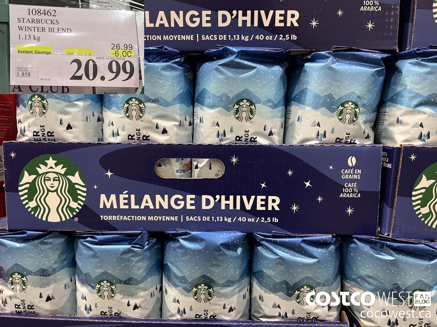108462 STARBUCKS WINTER BLEND 1.13 KG ($6.00 INSTANT SAVINGS EXPIRES ON 2022-12-18) $20.99