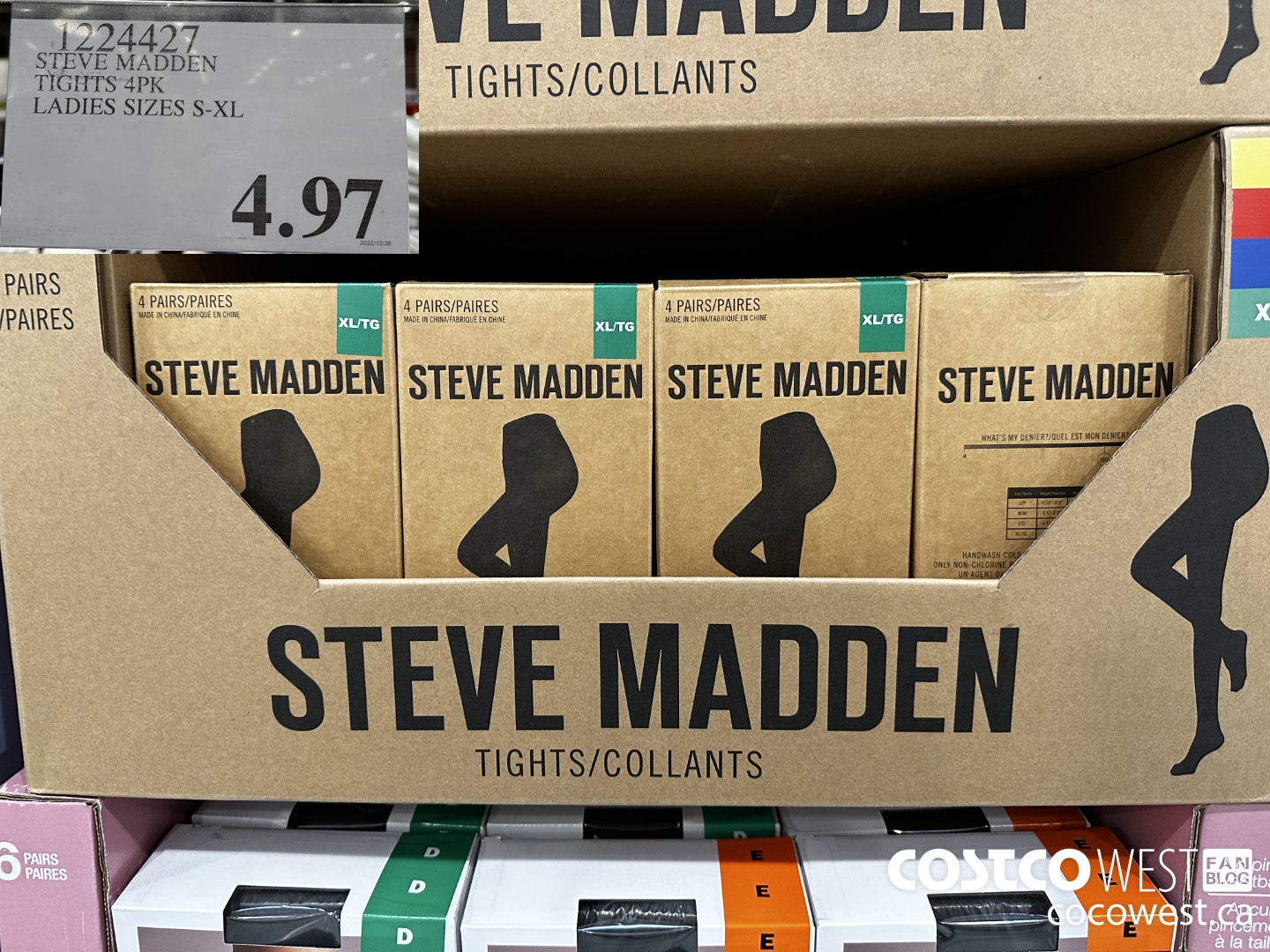 1224427 STEVE MADDEN TIGHTS 4PK LADIES SIZES S-XL $4.97
