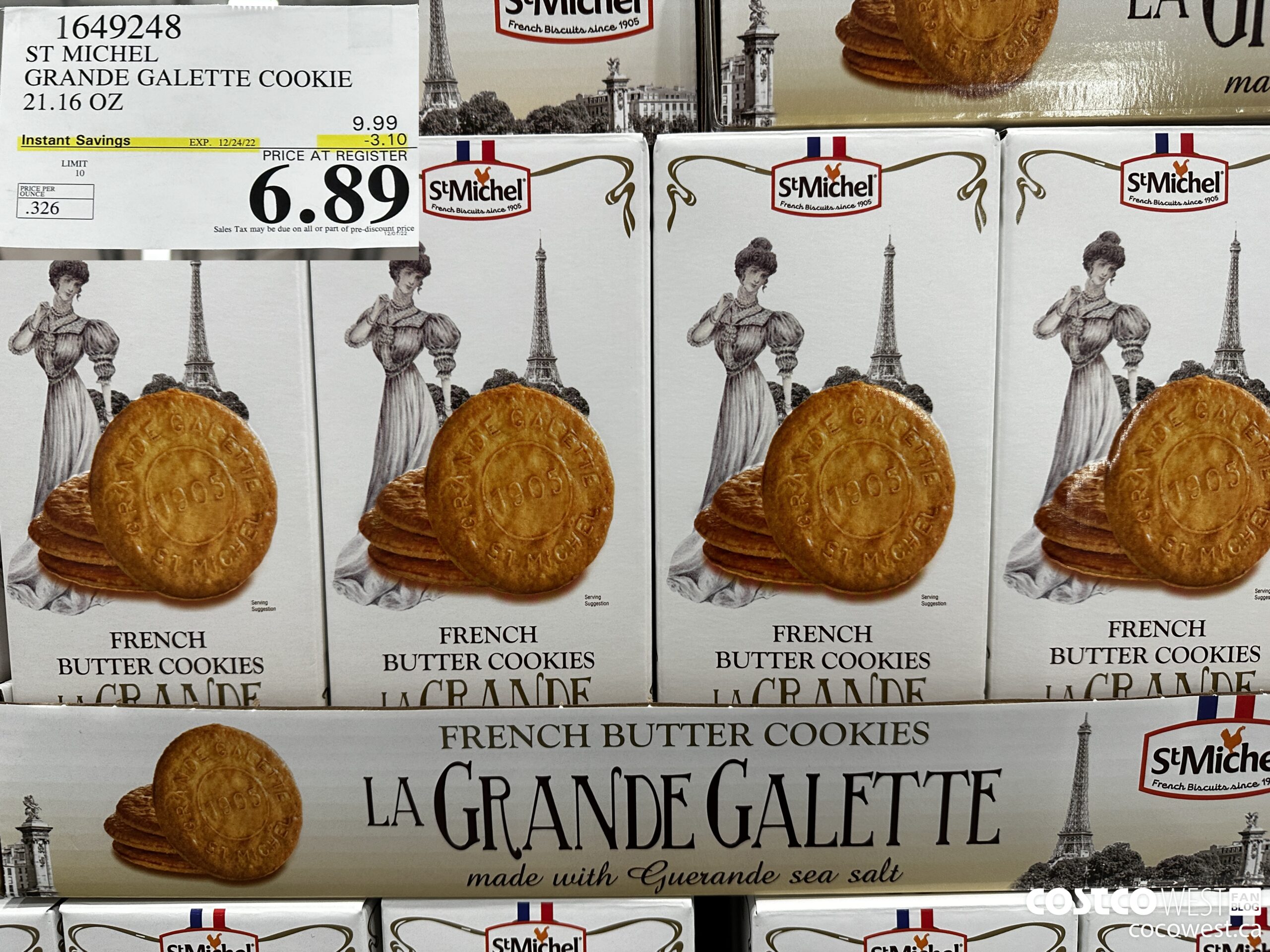 1649248 ST MICHEL GRANDE GALETTE COOKIE 21.16 OZ ($3.10 INSTANT SAVINGS EXPIRES ON 2022-12-24) $6.89