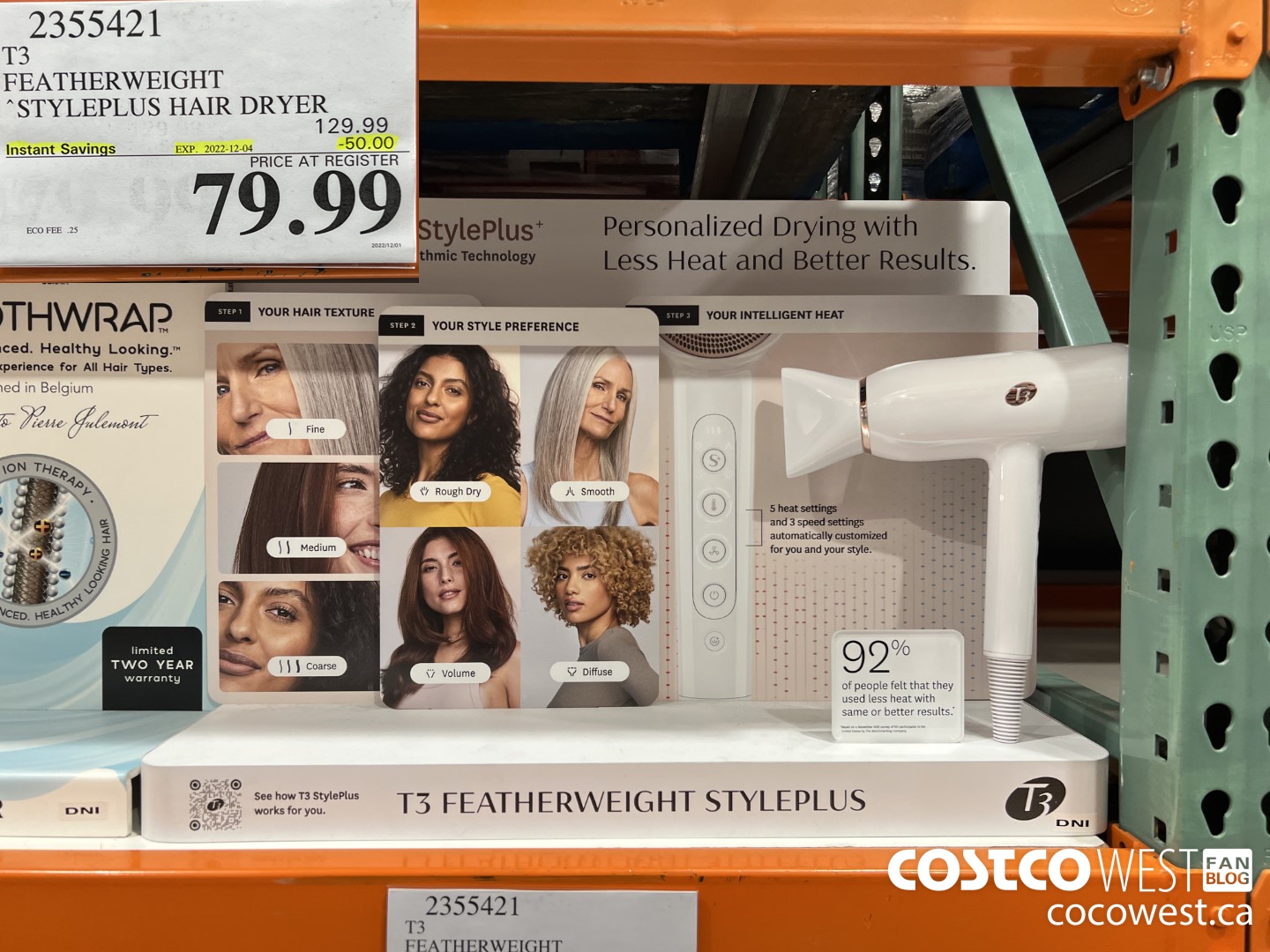 2355421 T3 FEATHERWEIGHT STYLEPLUS HAIR DRYER ($50.00 INSTANT SAVINGS EXPIRES ON 2022-12-04) $79.99