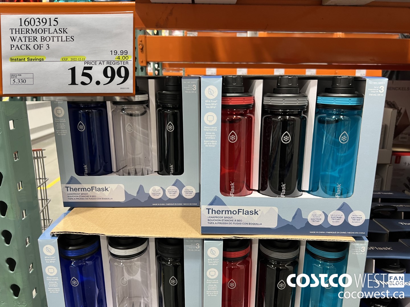 1603915 THERMOFLASK WATER BOTTLES PACK OF 3 ($4.00 INSTANT SAVINGS EXPIRES ON 2022-12-11) $15.99