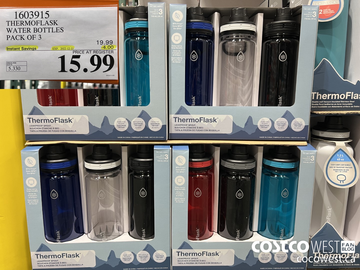 ThermoFlask 24oz Stainless Steel Water Bottle 2-Pack Only $15.99 at Costco