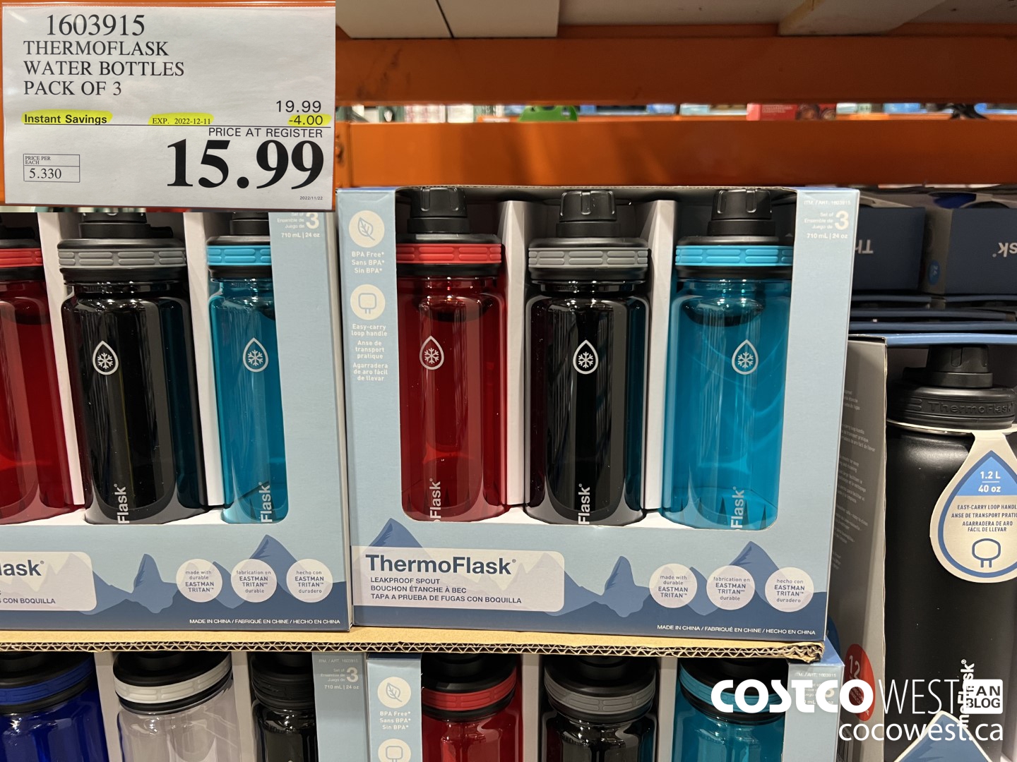 1603915 THERMOFLASK WATER BOTTLES PACK OF 3 ($4.00 INSTANT SAVINGS EXPIRES ON 2022-12-11) $15.99