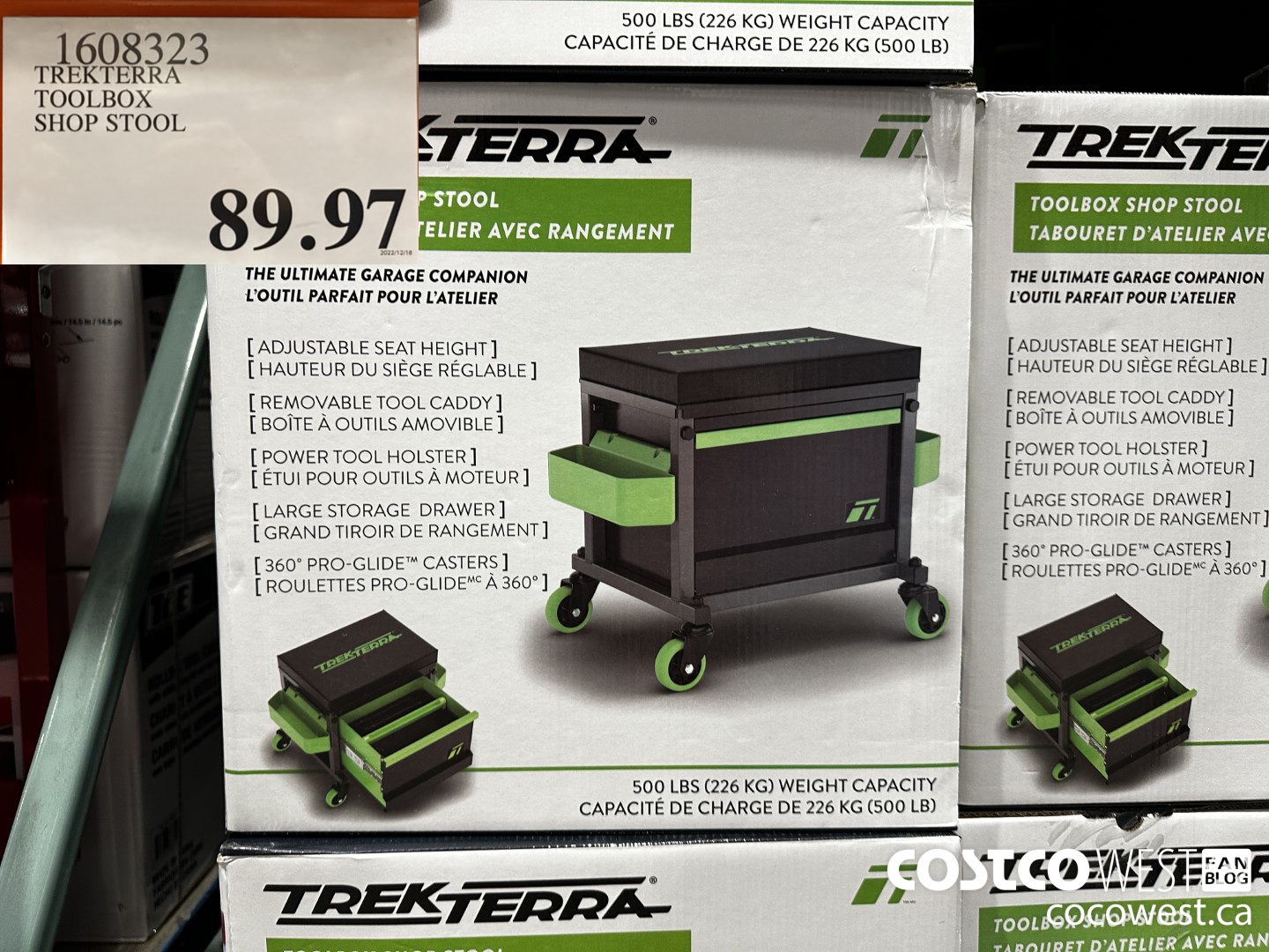 1608323 TREKTERRA TOOLBOX SHOP STOOL $89.97