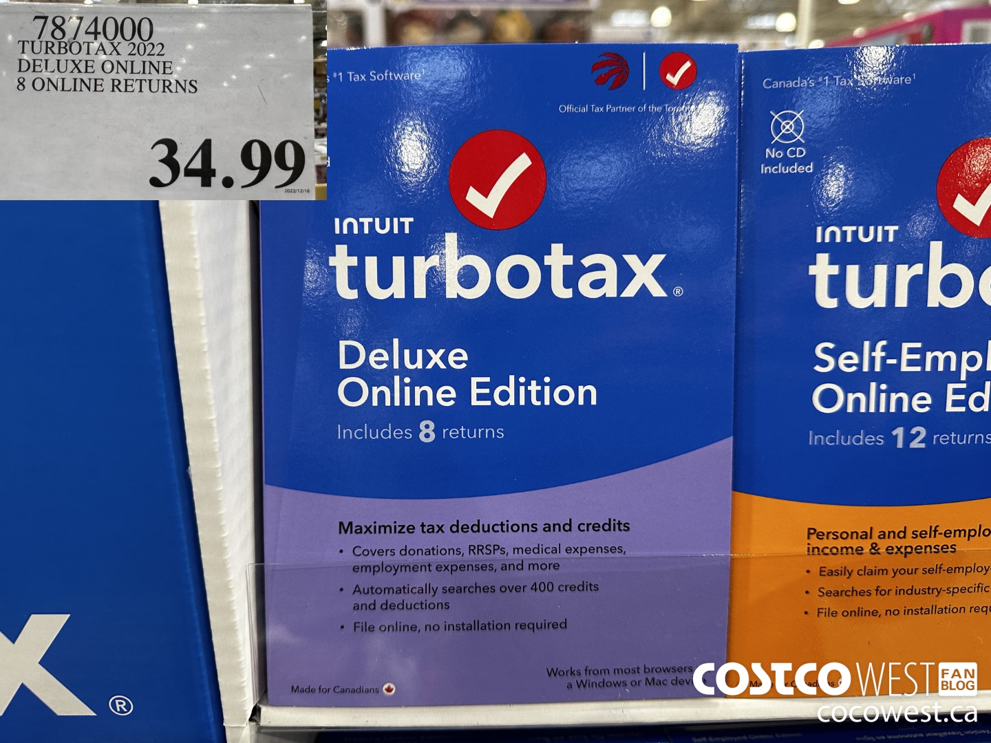 7874000 TURBOTAX 2022 DELUXE ONLINE 8 ONLINE RETURNS $34.99