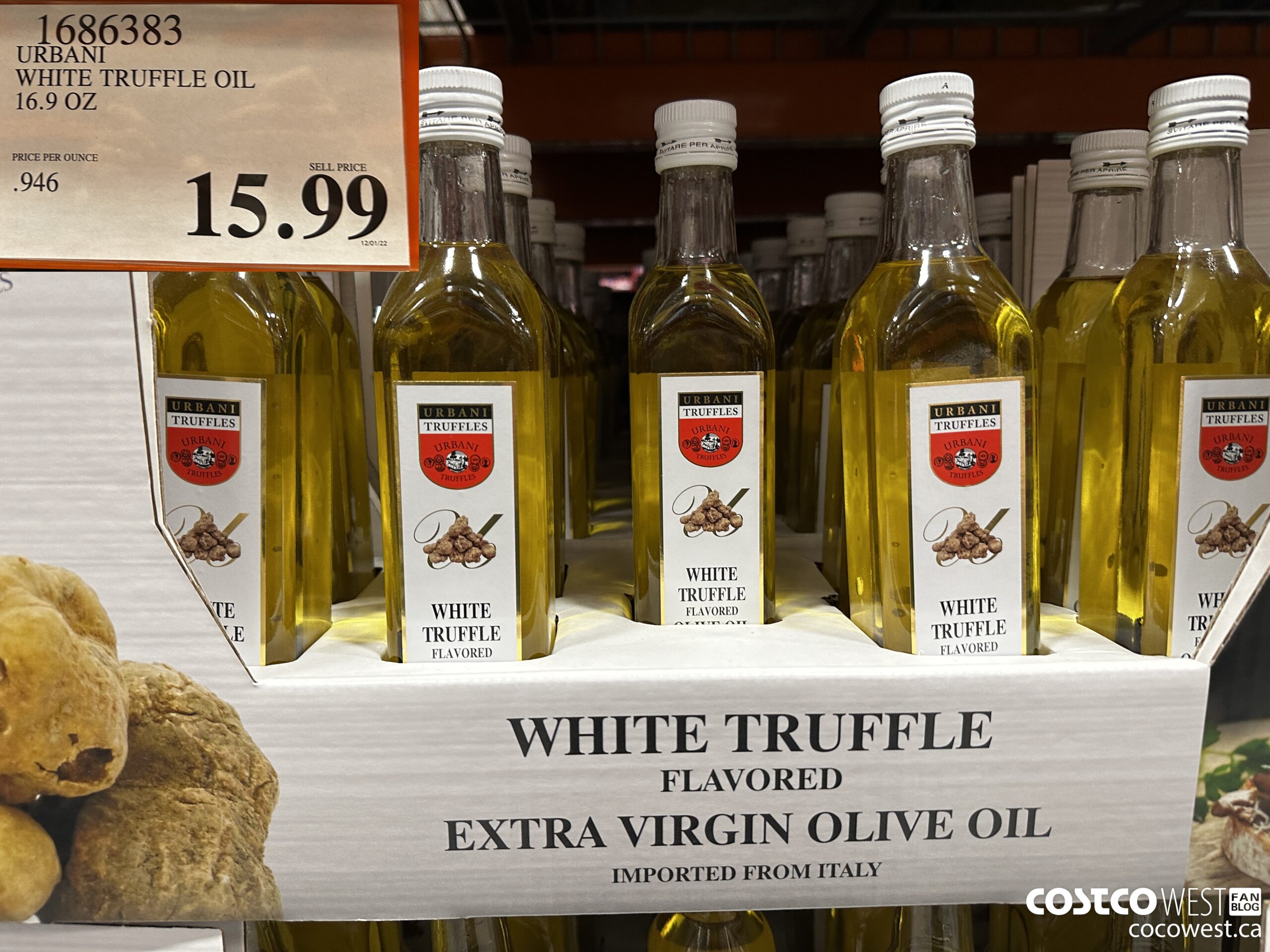 1686383 URBANI WHITE TRUFFLE OIL 16.9 OZ $15.99