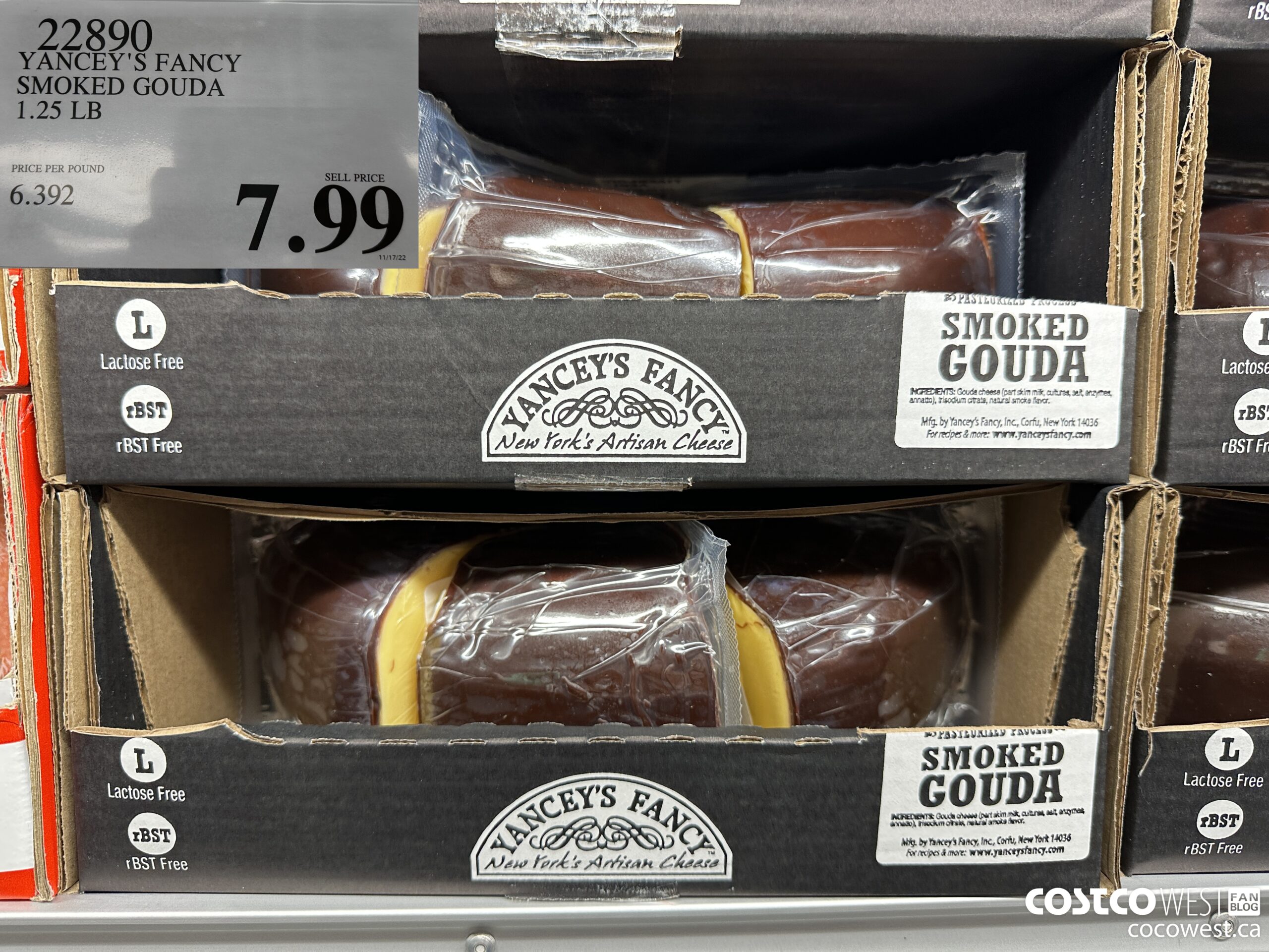 22890 YANCEY'S FANCY SMOKED GOUDA 1.25 LB $7.99