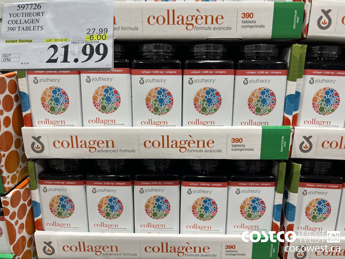 597726 YOUTHEORY COLLAGEN 390 TABLETS ($6.00 INSTANT SAVINGS EXPIRES ON 2023-01-01) $21.99